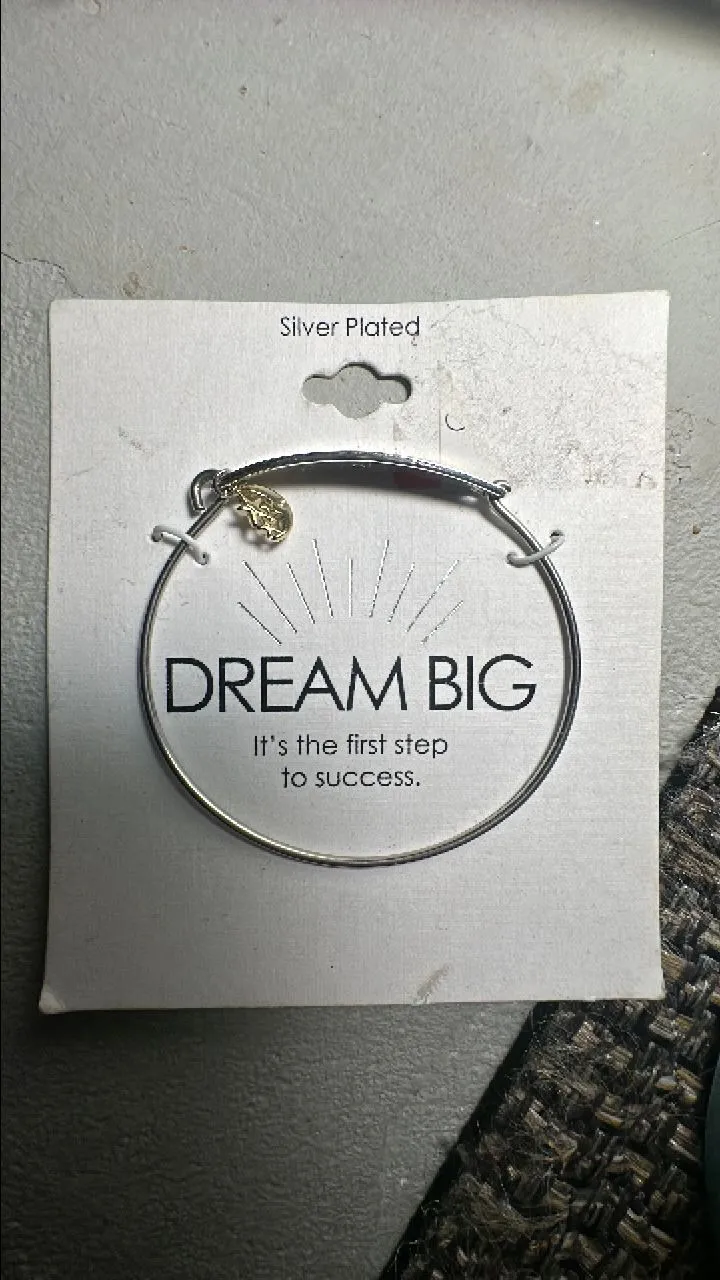 Product image for DREAM BIG Silver Plated Bangle