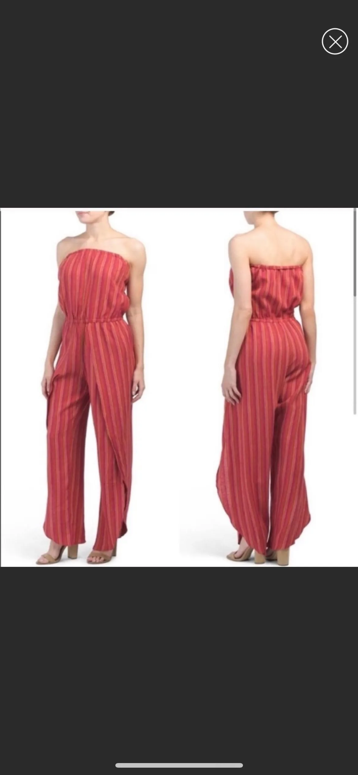Product image for #10 DREW BY ANTHROPOLOGIE STRAPLESS STRIPED JUMPSUIT NWT