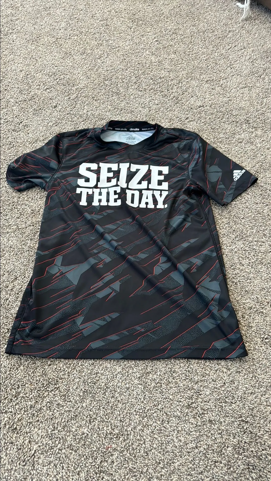 Product image for Boys Seize The Day Adidas Short Sleeve Tee