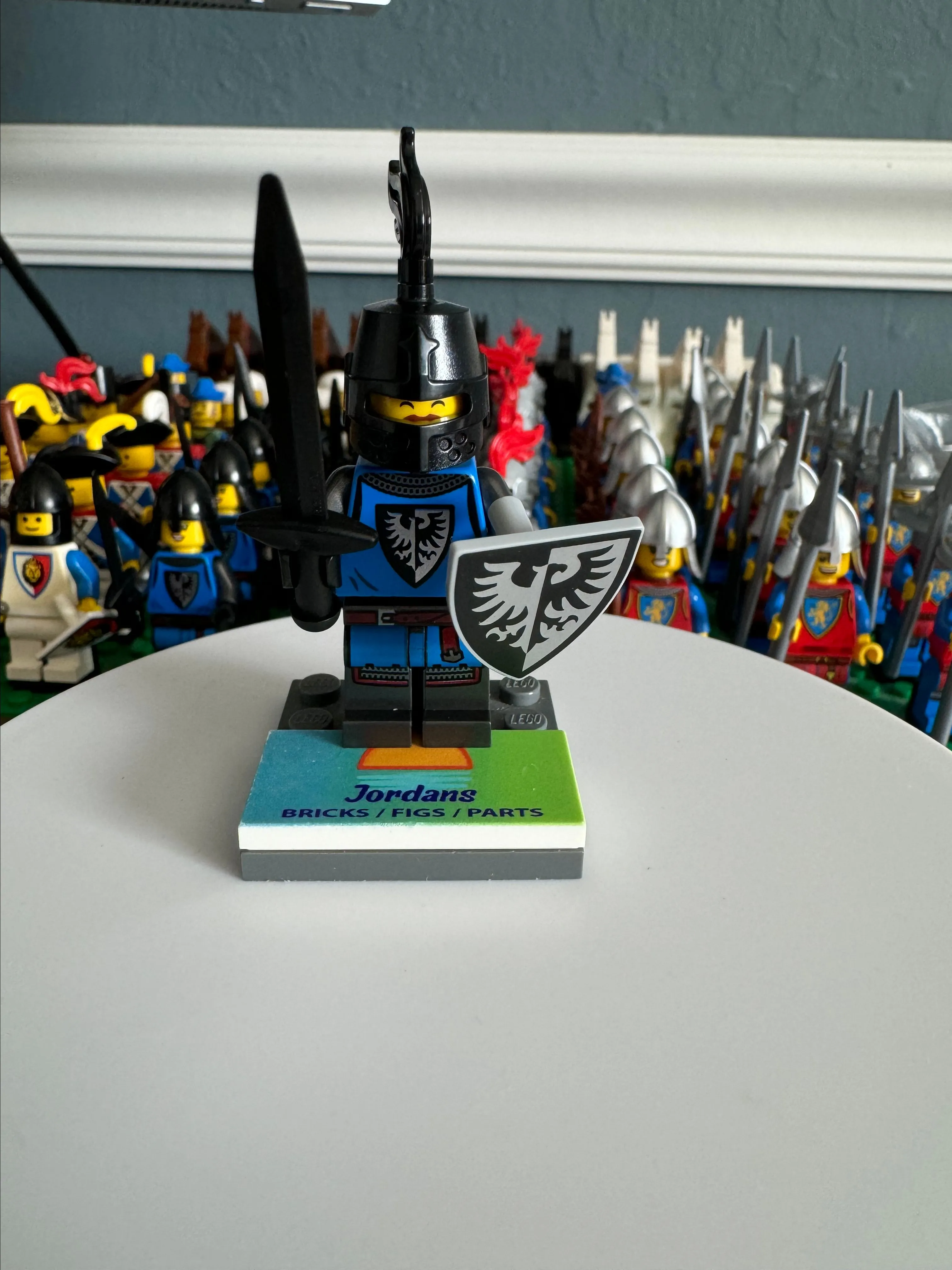 Product image for Black Falcon Knight - Plume and Shield cas576