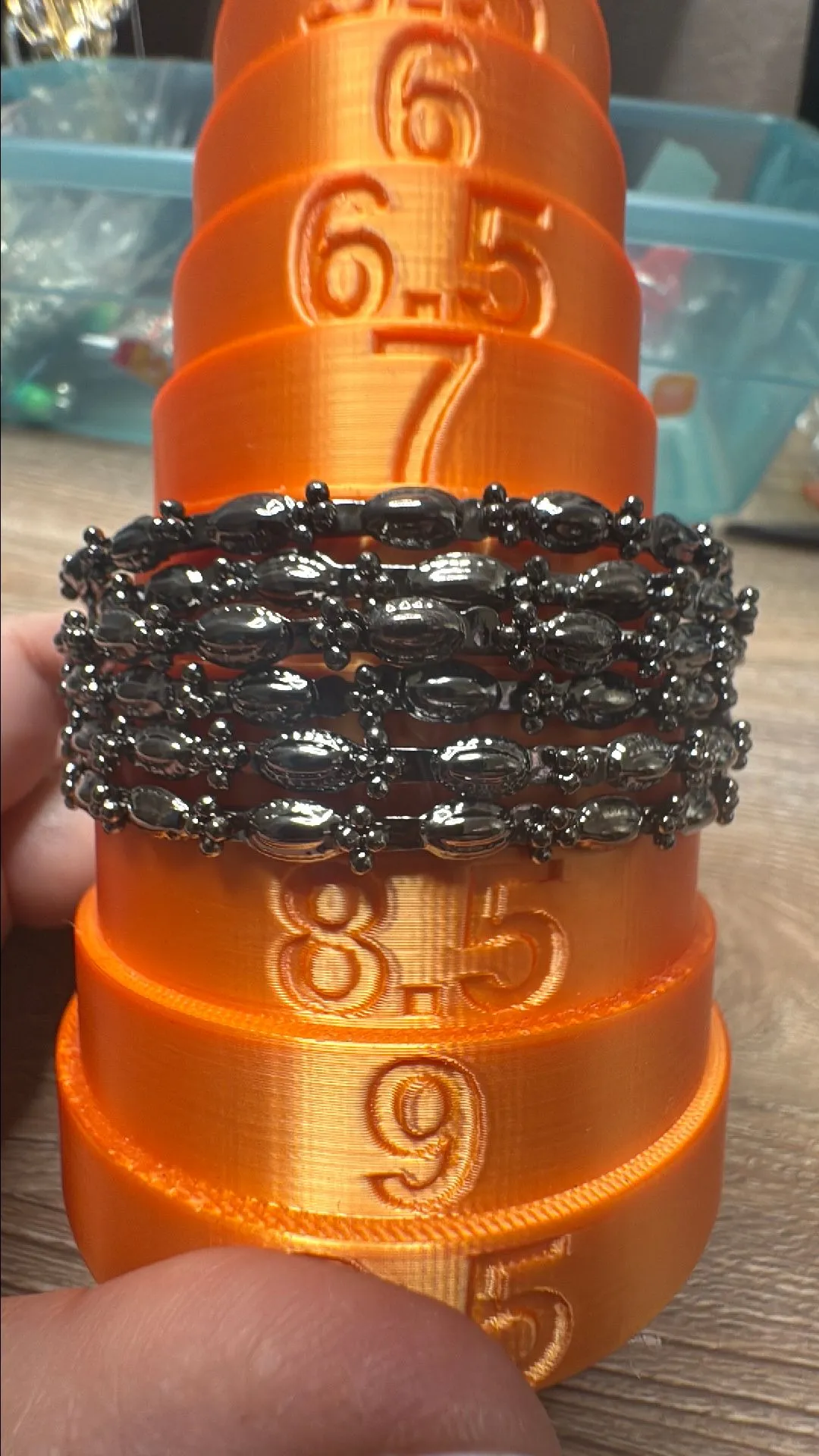 Product image for 15. New Set of 6 Gunmetal Bangle Bracelets
