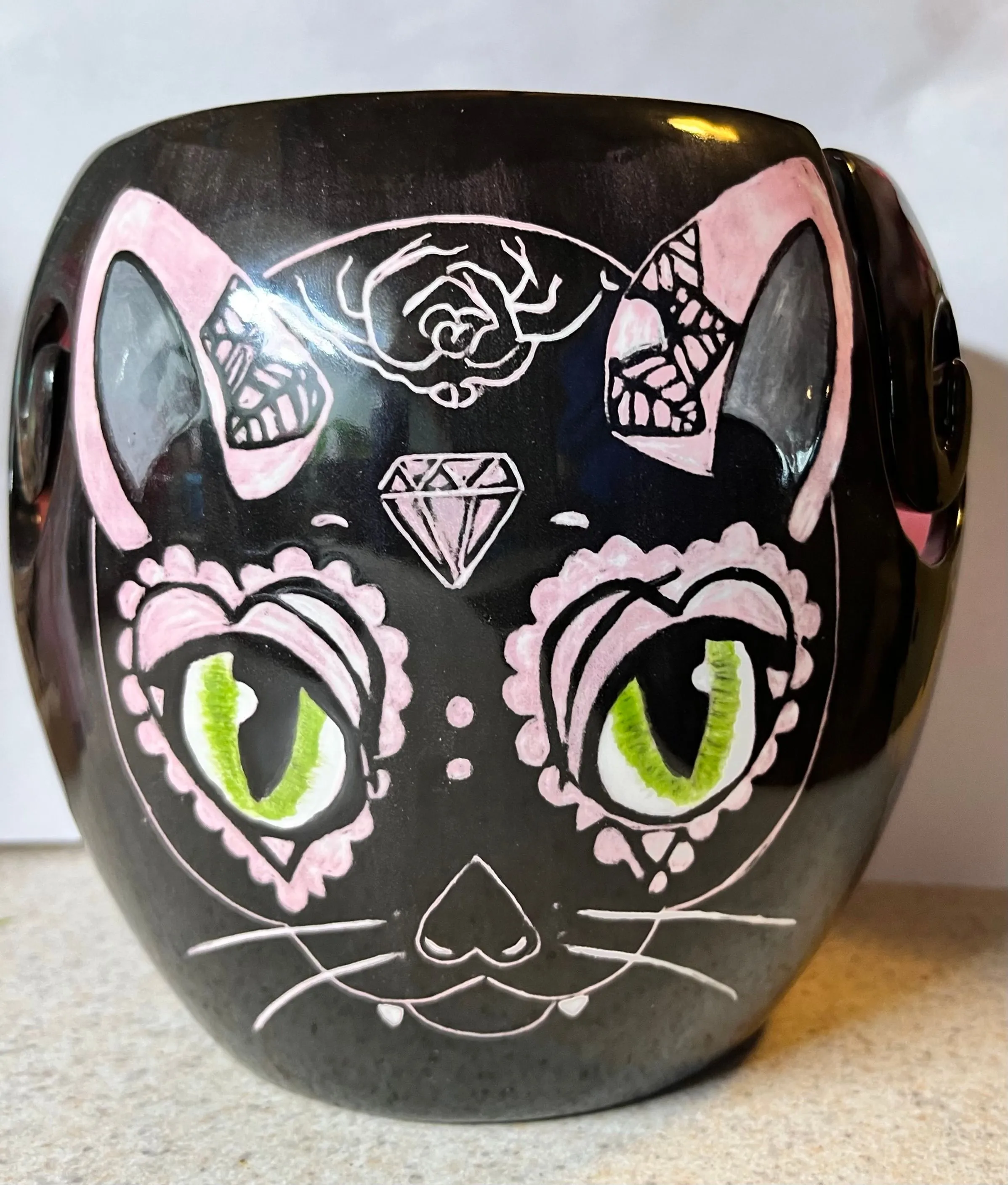 Product image for Designer Goth Cat Planter 🐾