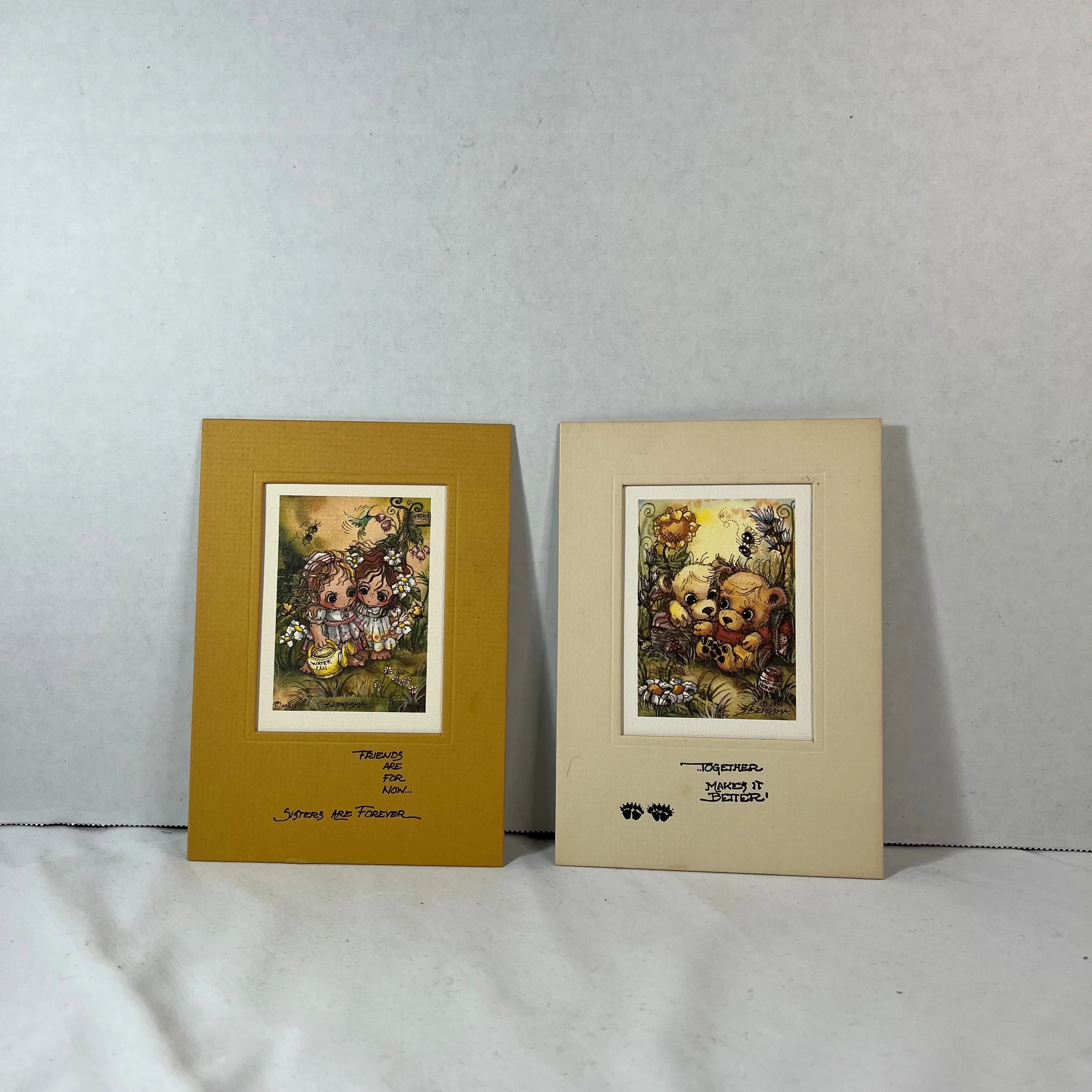 Product image for Lithograph Bundle: …Together Makes It, Better (1981) & Friends Are For Now… Sisters Are Forever