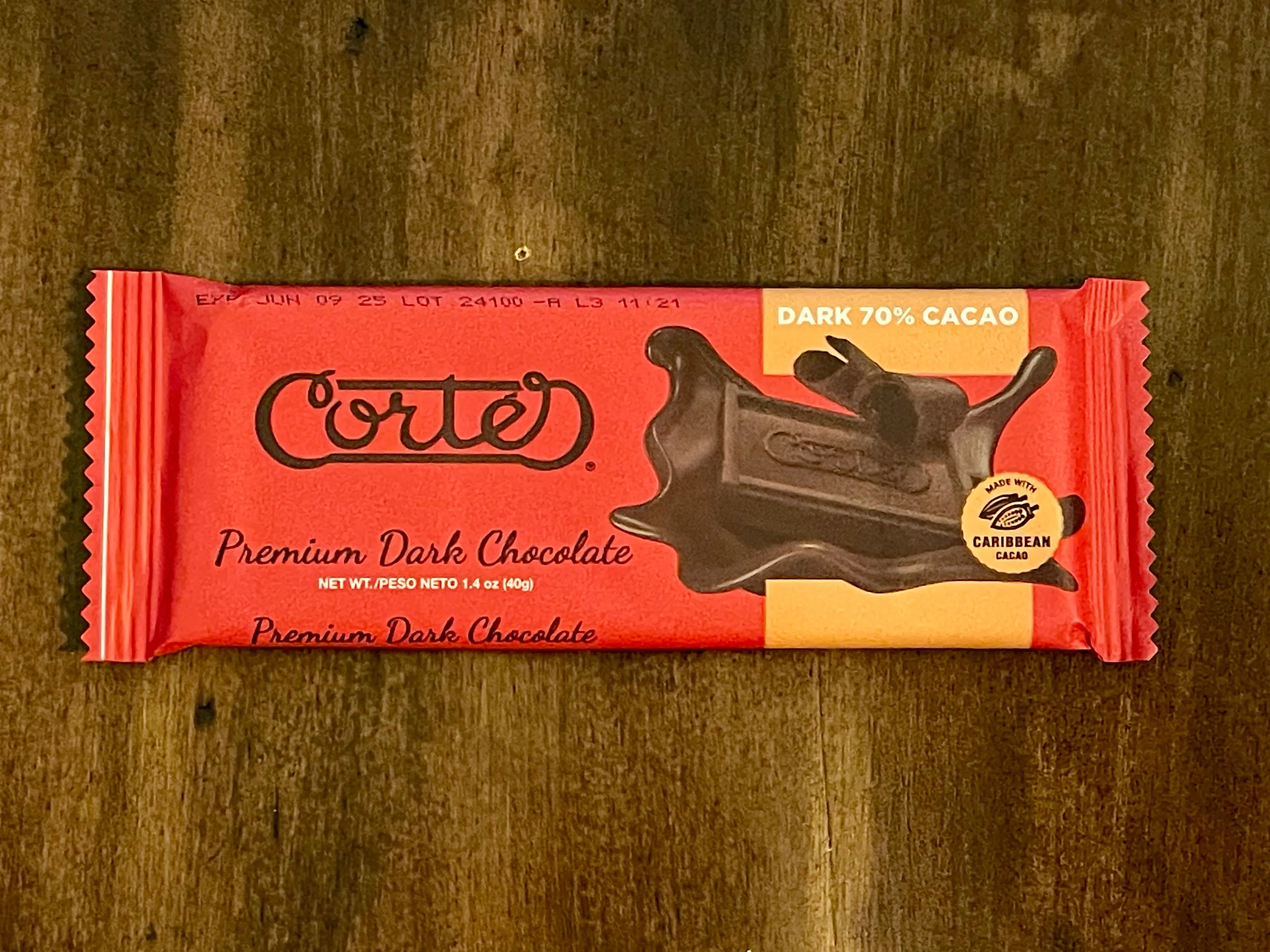 Product image for 001- Cortés Premium Dark Chocolate 70% Cacao Bar