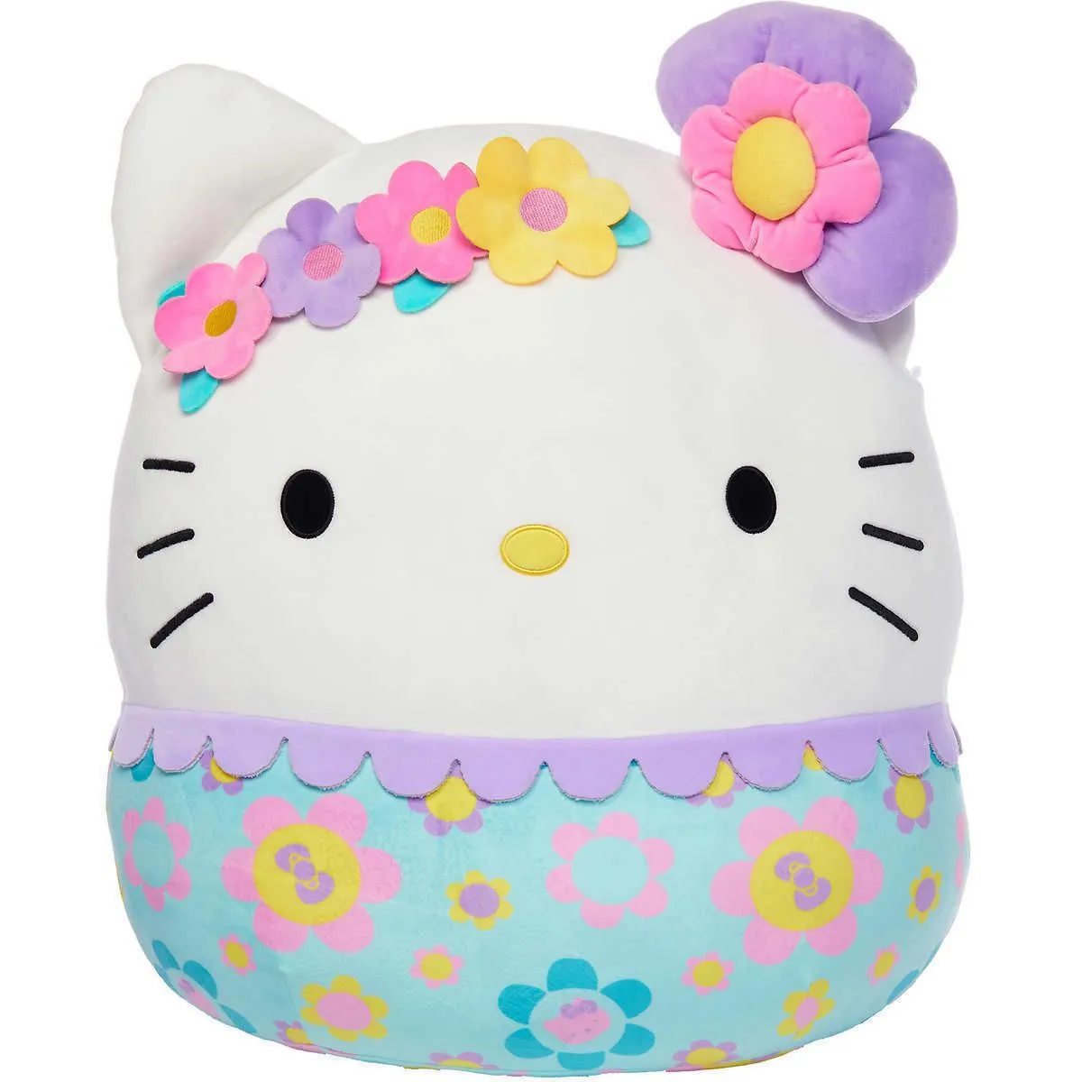 Product image for 20" SQUISHMALLOWS - HELLO KITTY (FLOWERS) *NO TAG*