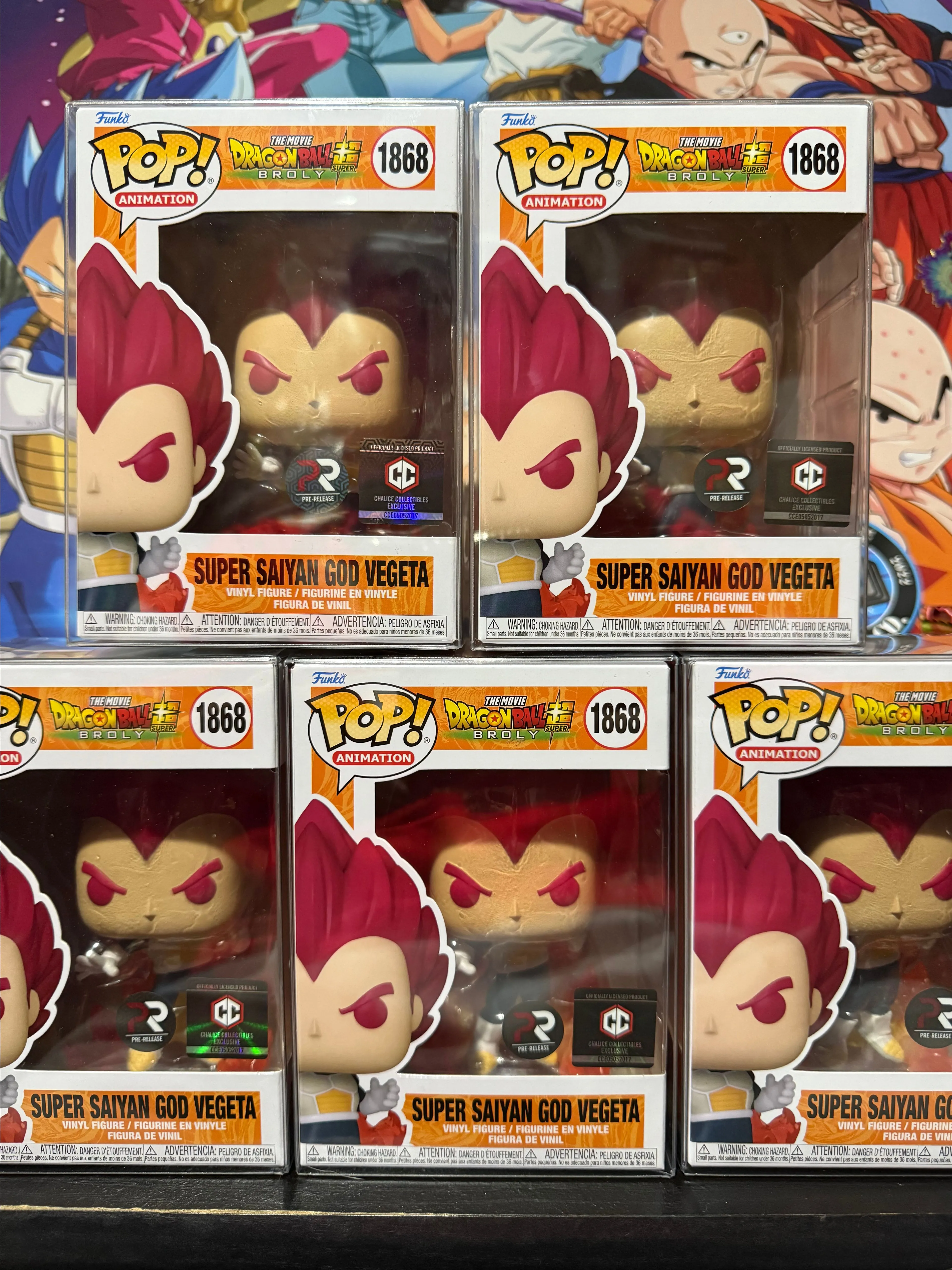 Product image for Super Saiyan God Vegeta Pre Release Funko Pop