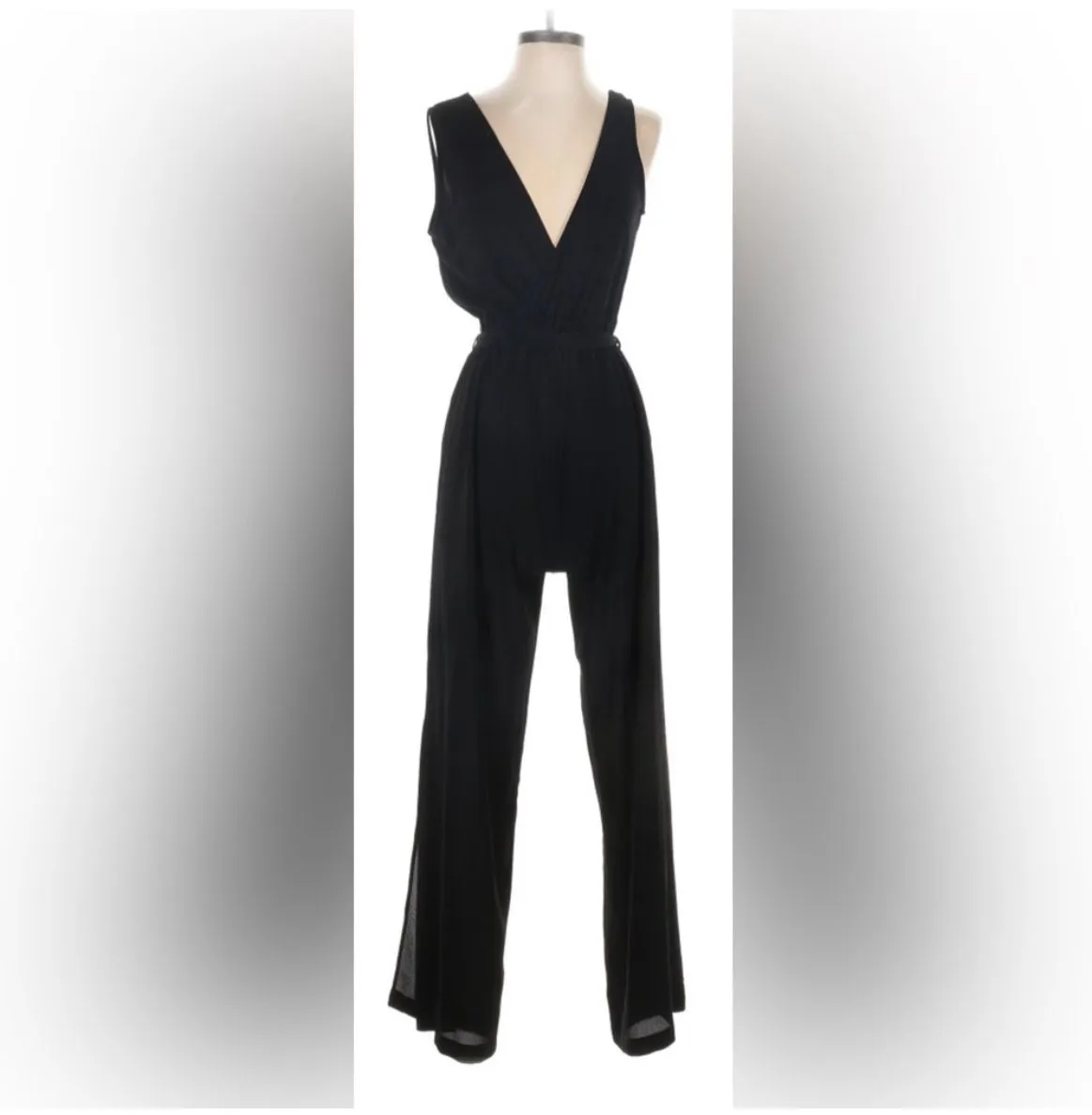 Product image for Monteau Black Wide Leg Jumpsuit Size M