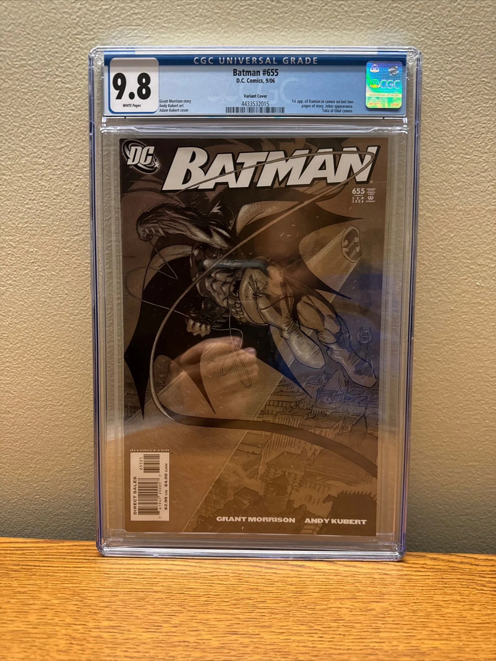 Product image for Batman #655 CGC 9.8 1:10 Kubert Variant 1st Damian Wayne