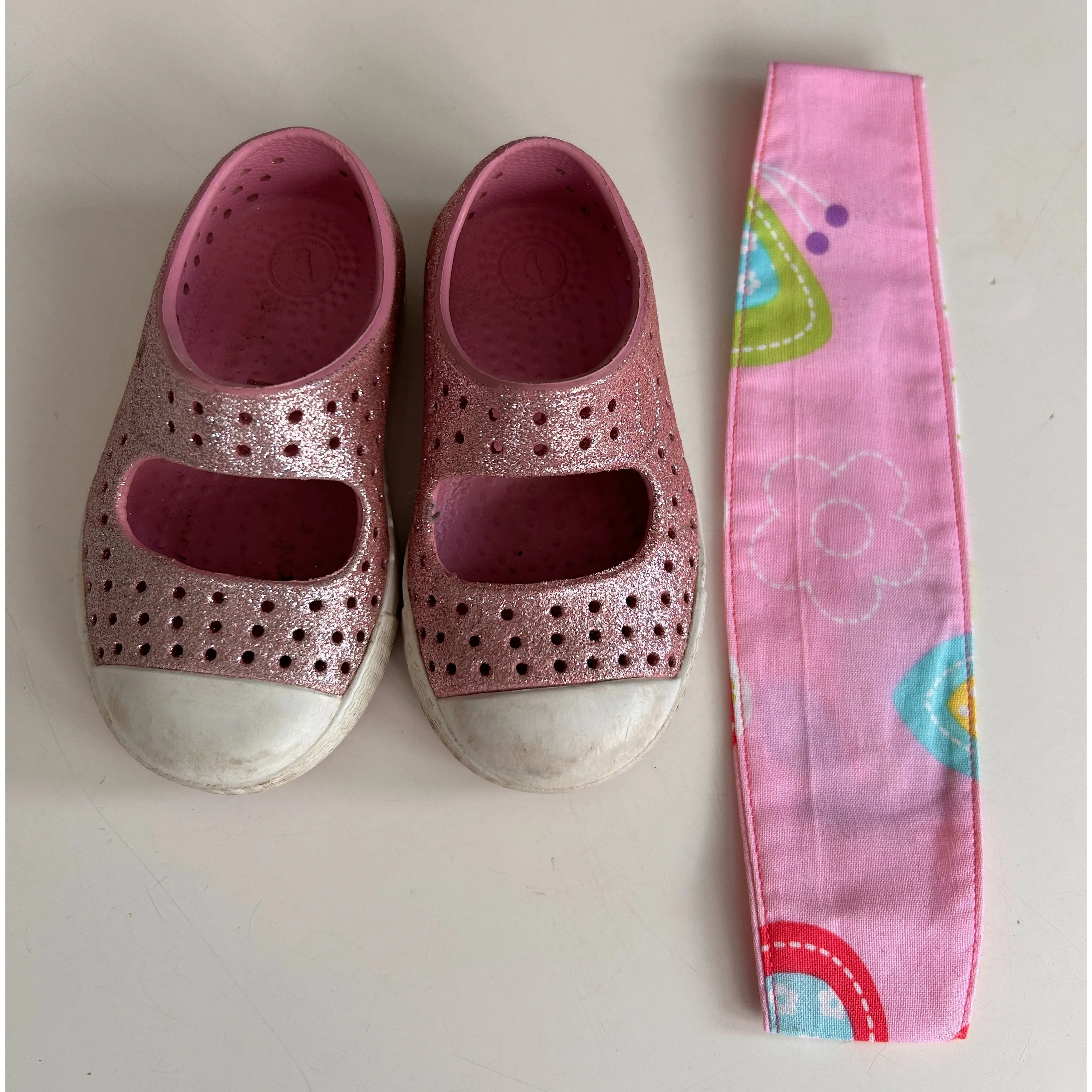 Product image for Preloved Native Sparkly Pink Shoes & Handmade Hairband by Jack & Willa Designs