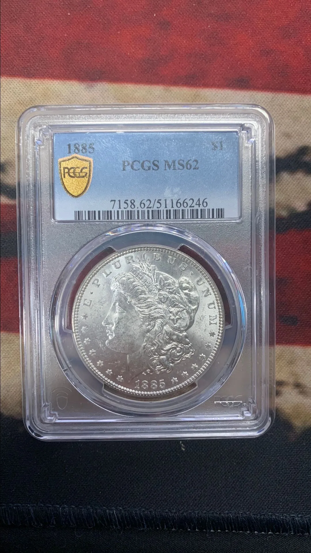 Product image for 1885 MORGAN SILVER DOLLAR PCGS MS62 