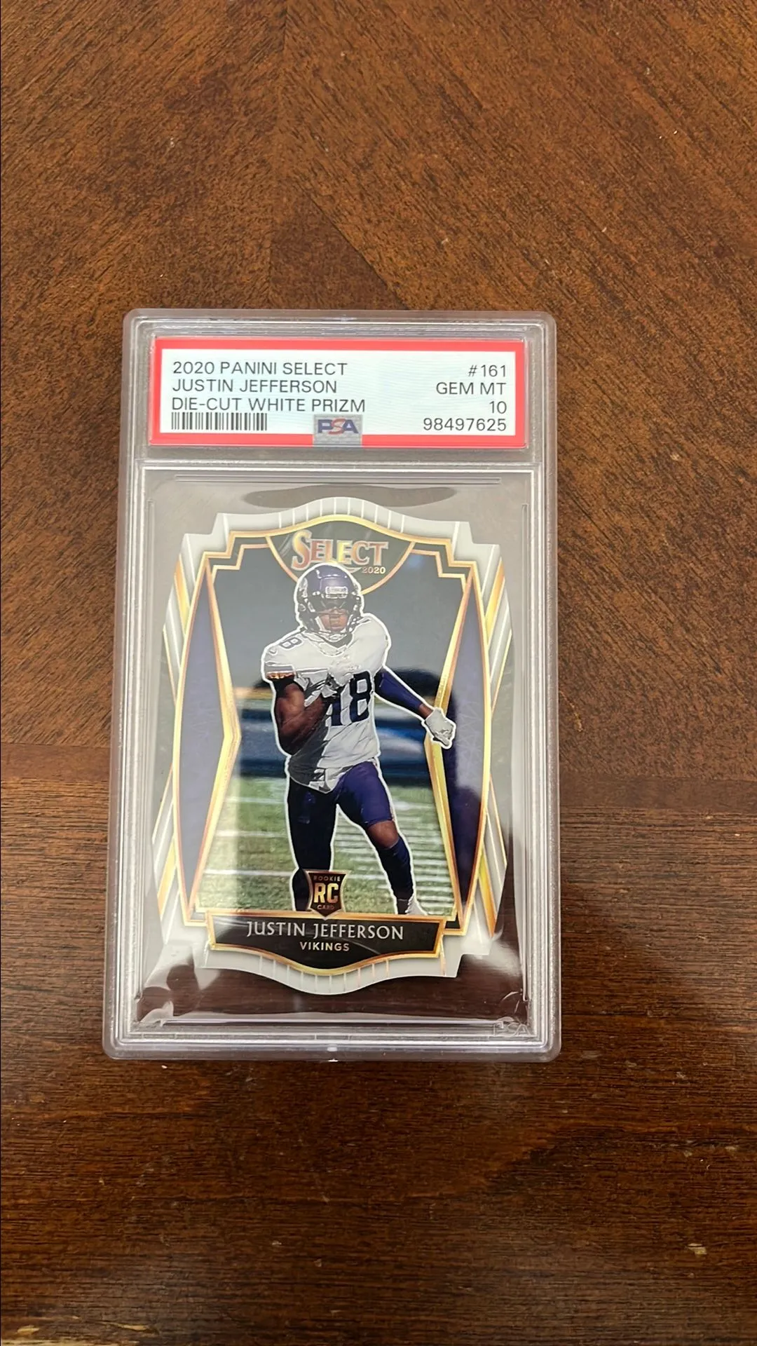 Product image for 2020 Select Justin Jefferson White Die Cut