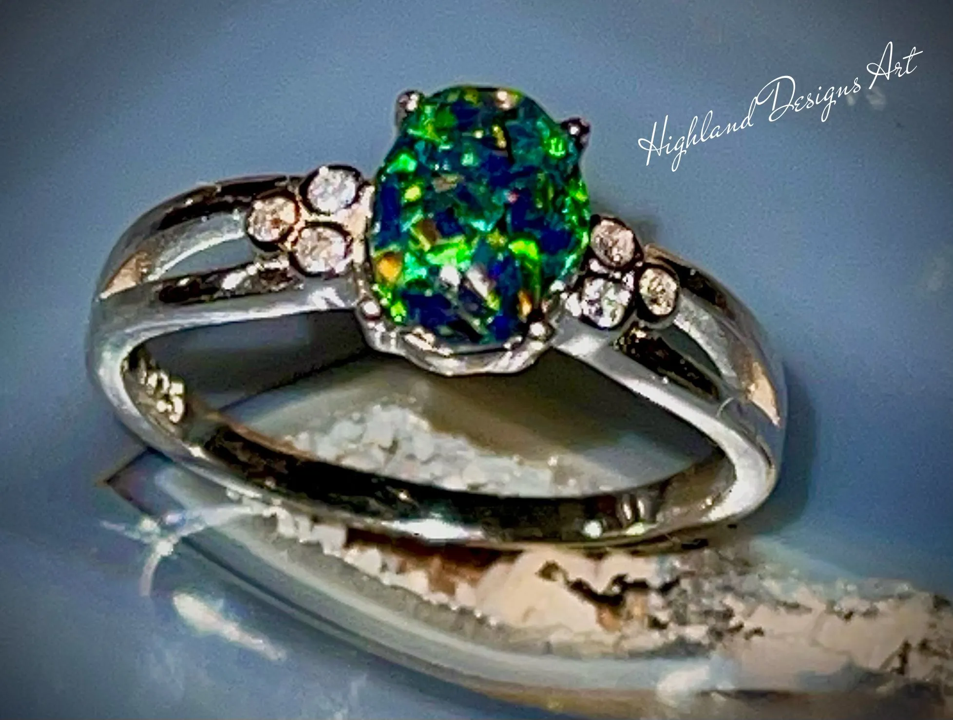 Product image for Black Fire Opal (2ct.) Silver Ring