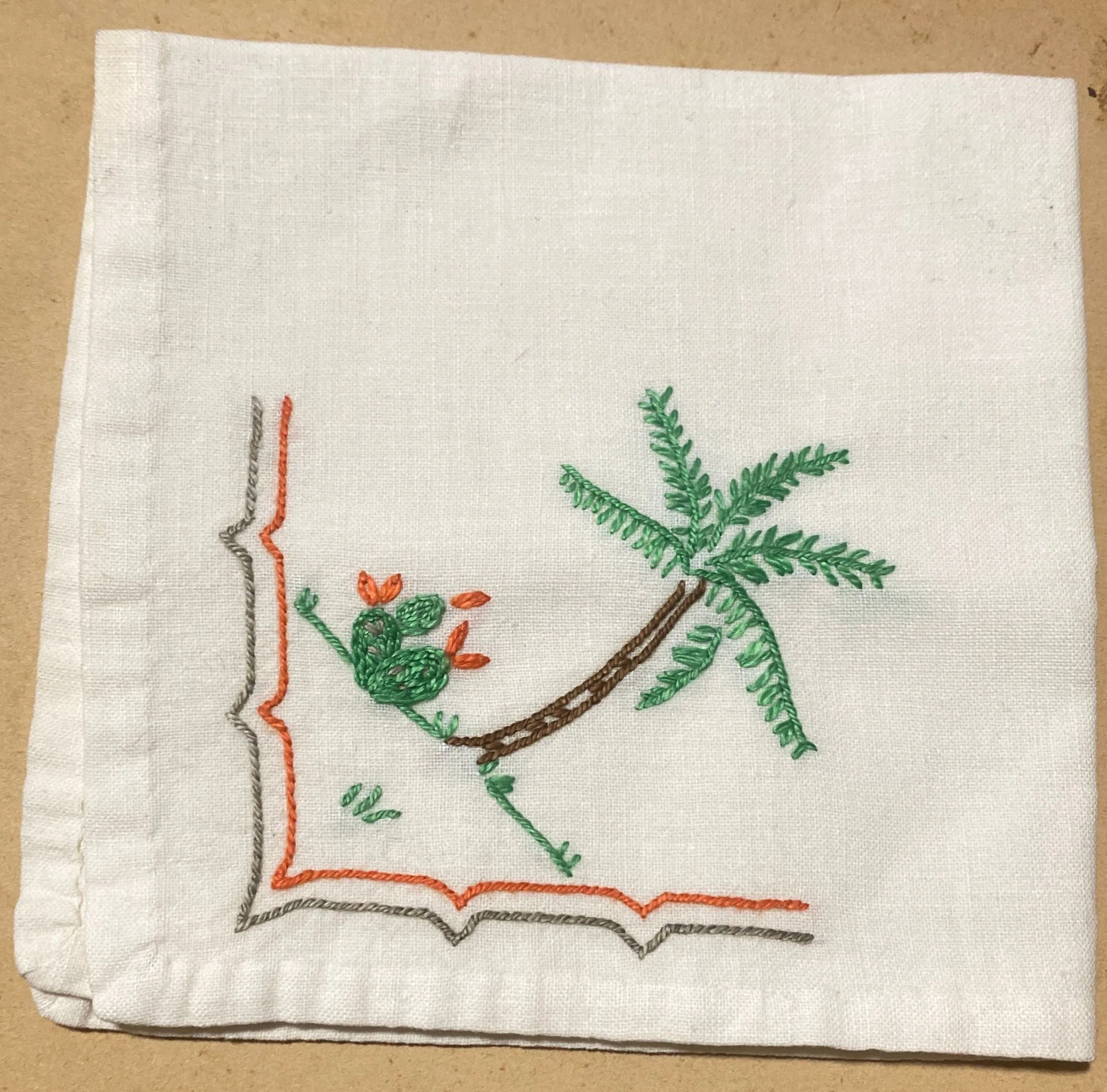 Product image for Tiny Priques Palm and Cactus Hankie