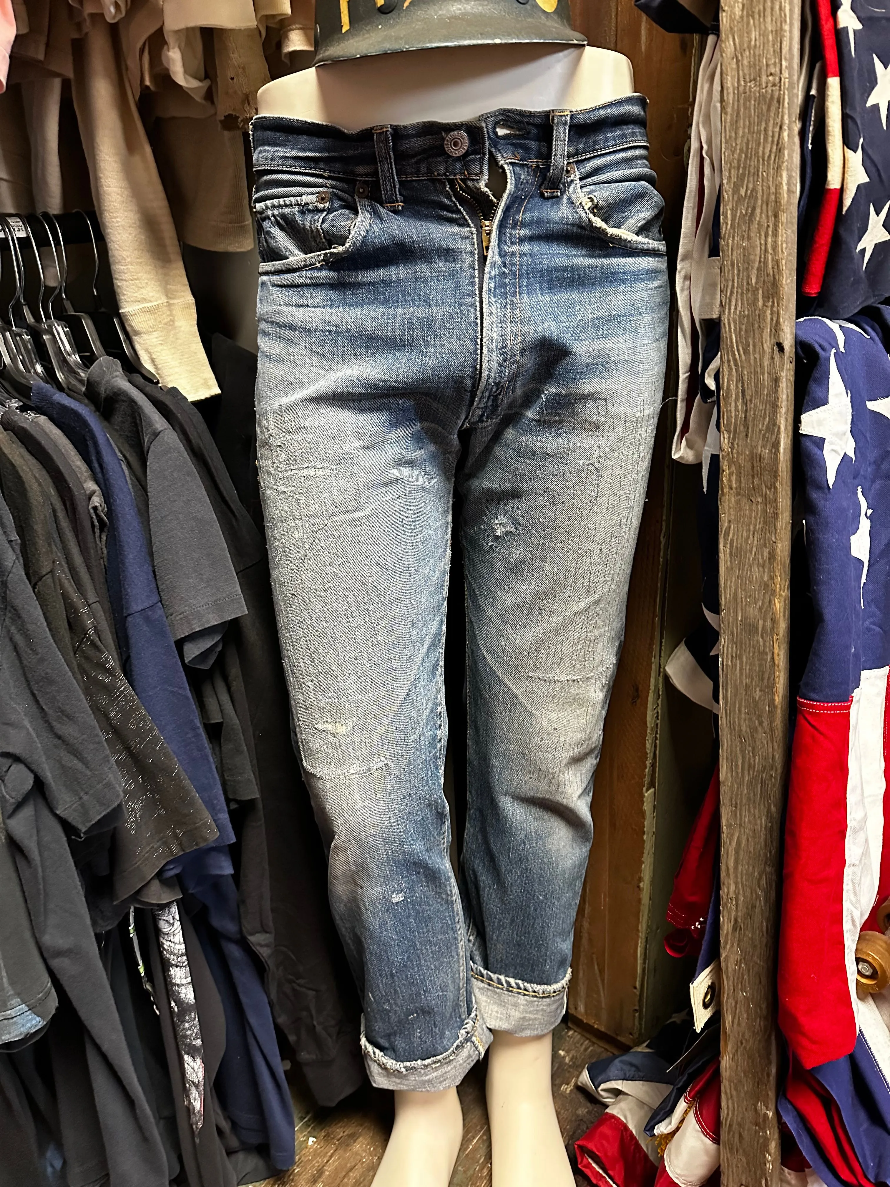 Product image for 1964 levis big E selvedge single stitch WOW 501z