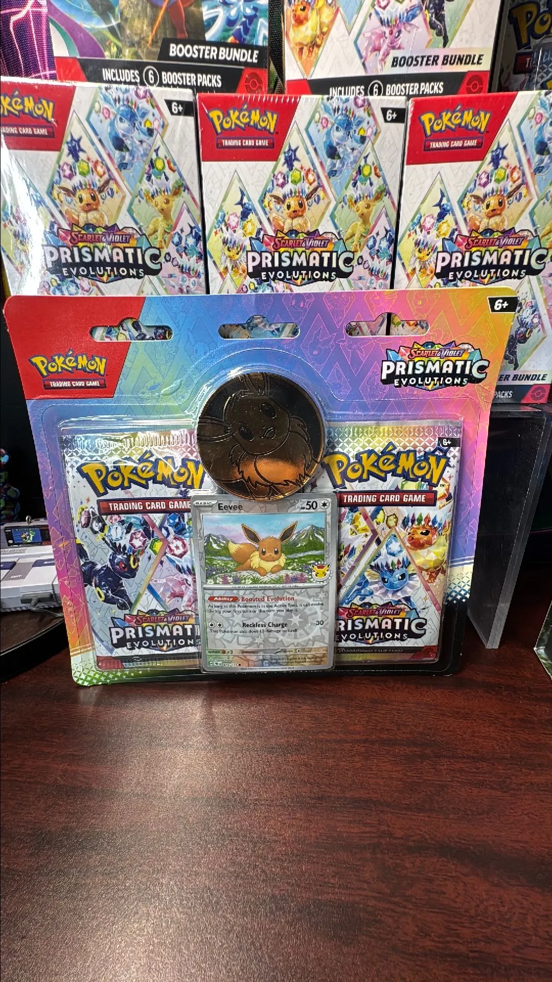 Product image for Prismatic Evolutions Eevee 2 Blister Pack