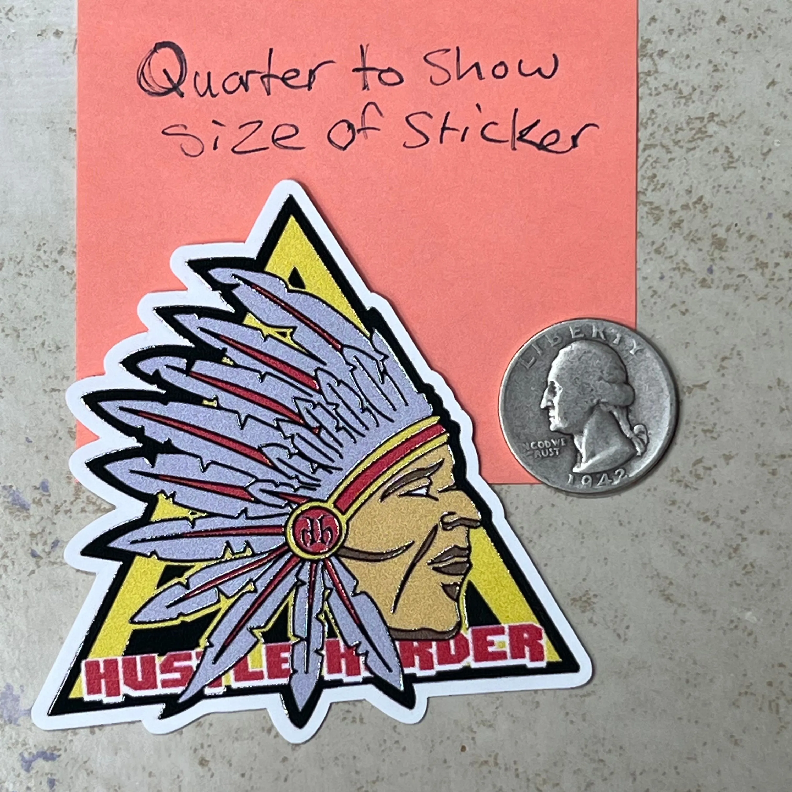 Product image for Large Cheif Head Indian Embossed Sticker