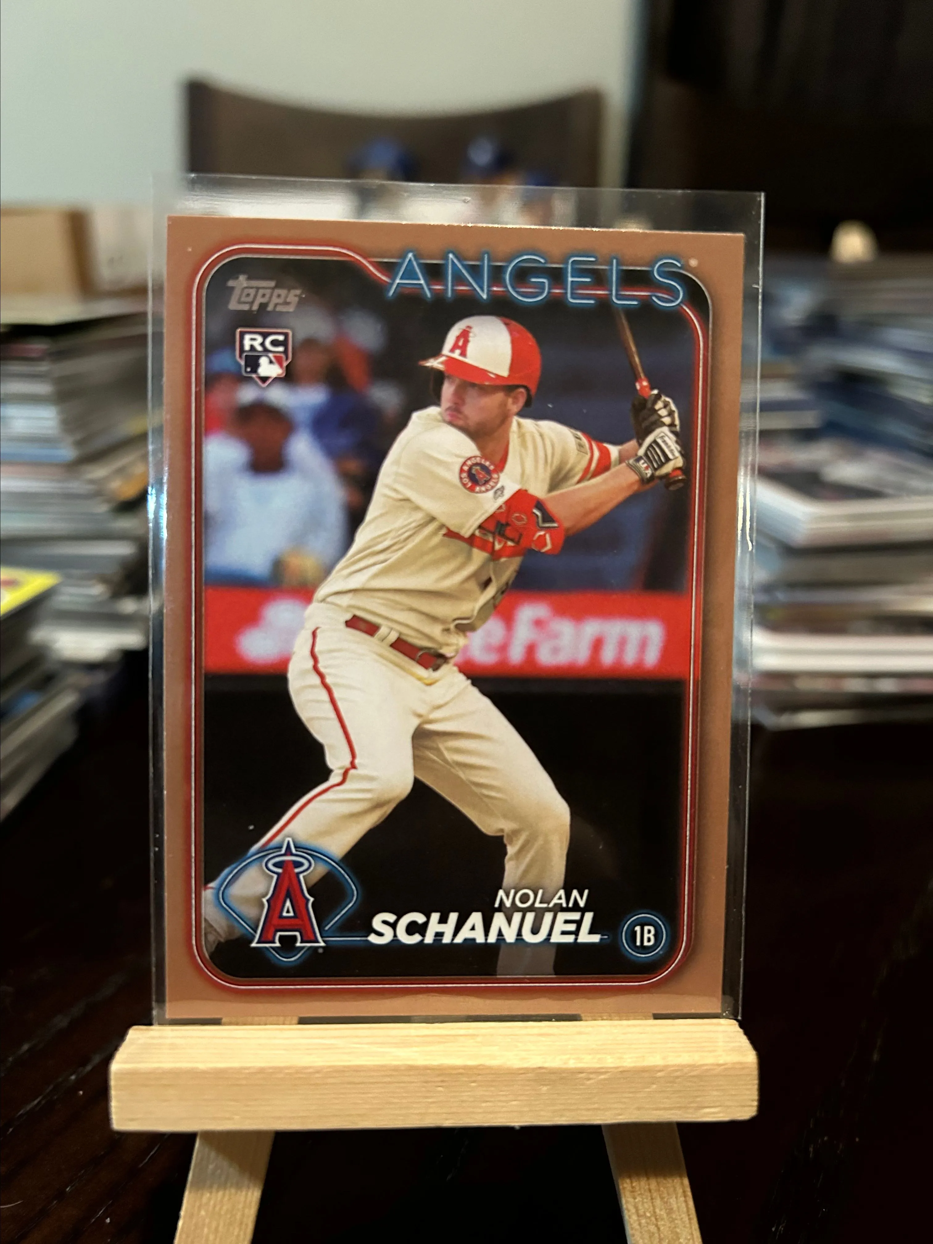 Product image for 2024 Topps Series 1 Nolan Schanuel Gold Parallel /2024 RC Angels #53