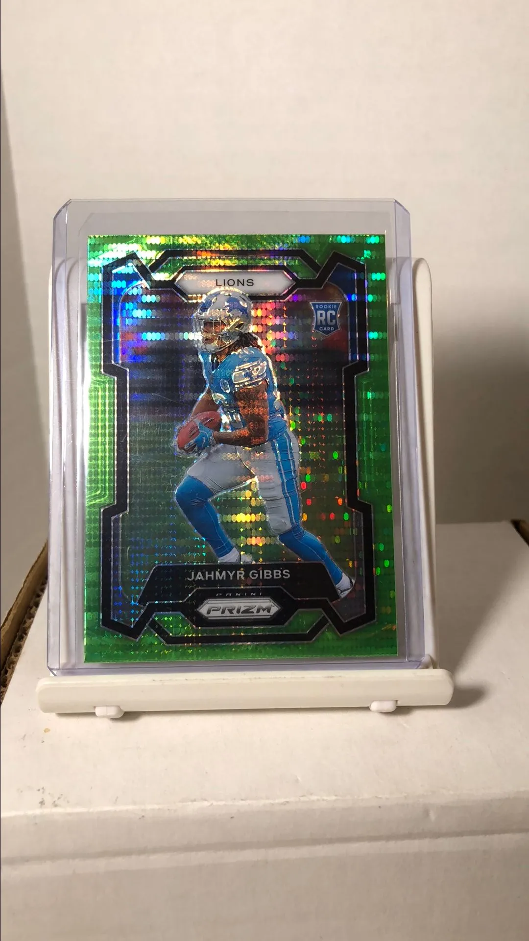 Product image for Jahmyr Gibbs 2023 Prizm Rookie Green Pulsar