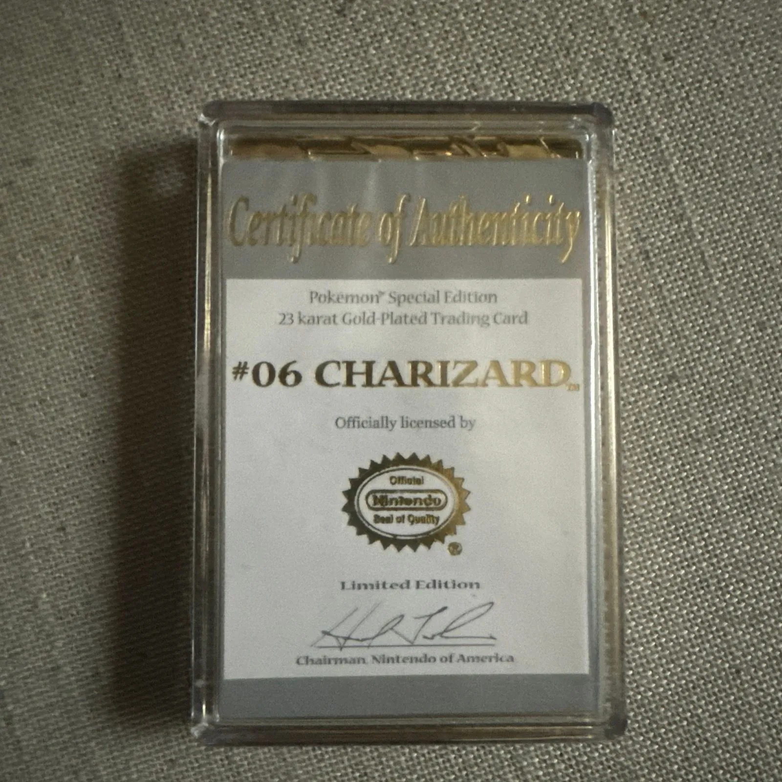 23 karat gold pokemon card value Pokemon 23K Gold-Plated Trading Card Limited Edition main image 1