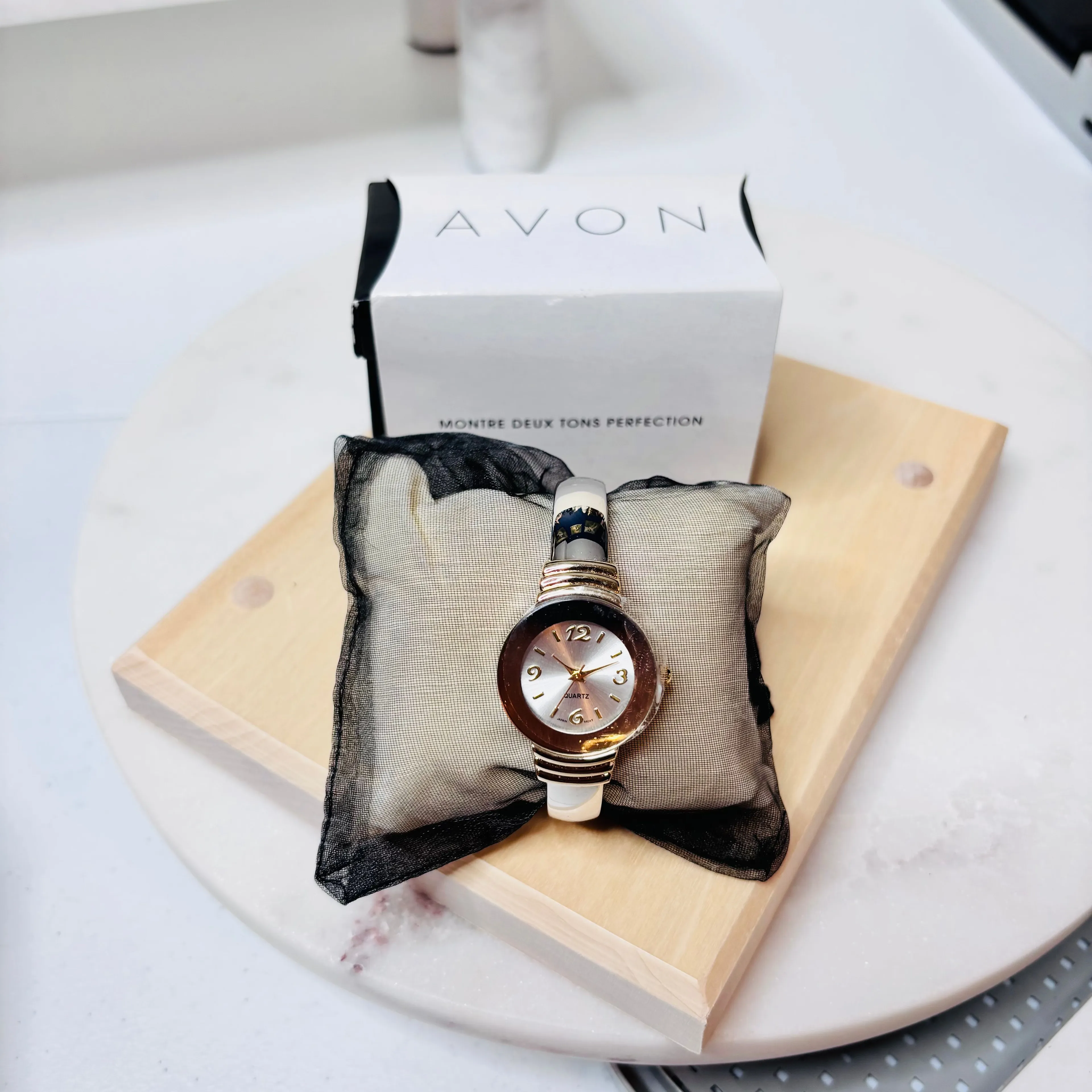 Product image for AVON WATCH #4 silver and gold tone cuff