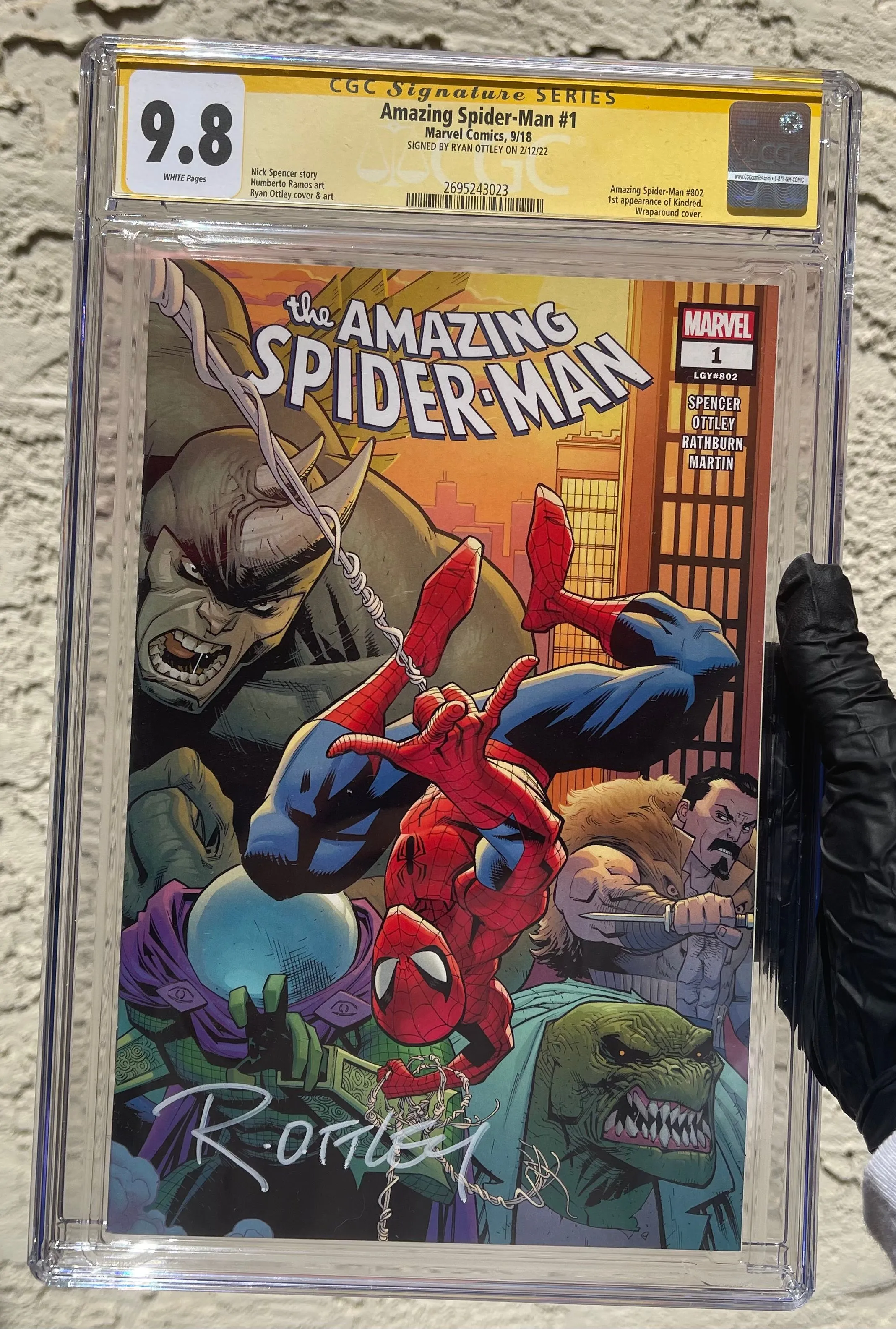 Product image for Amazing Spider-Man #1 CGC 9.8 SS Ryan Ottley