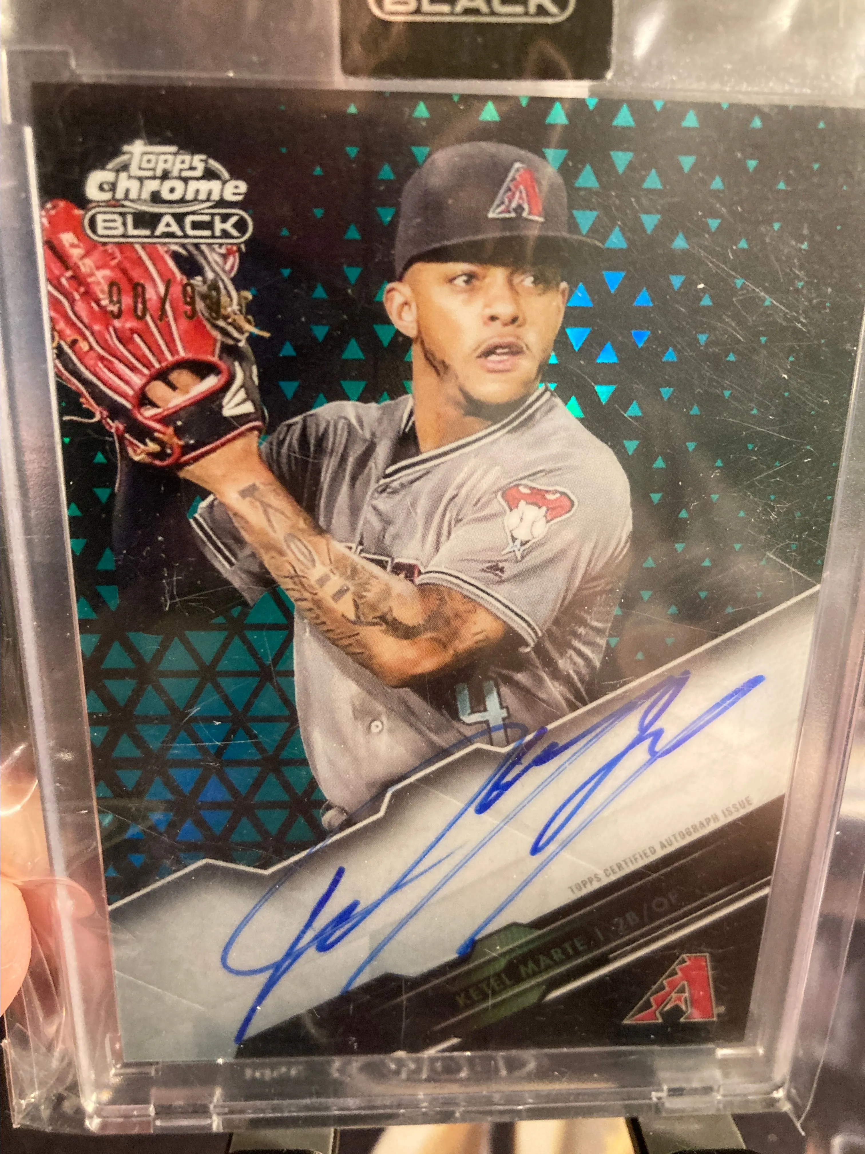 Product image for 2020 Topps Chrome Black Ketel Marte Encased Auto /99