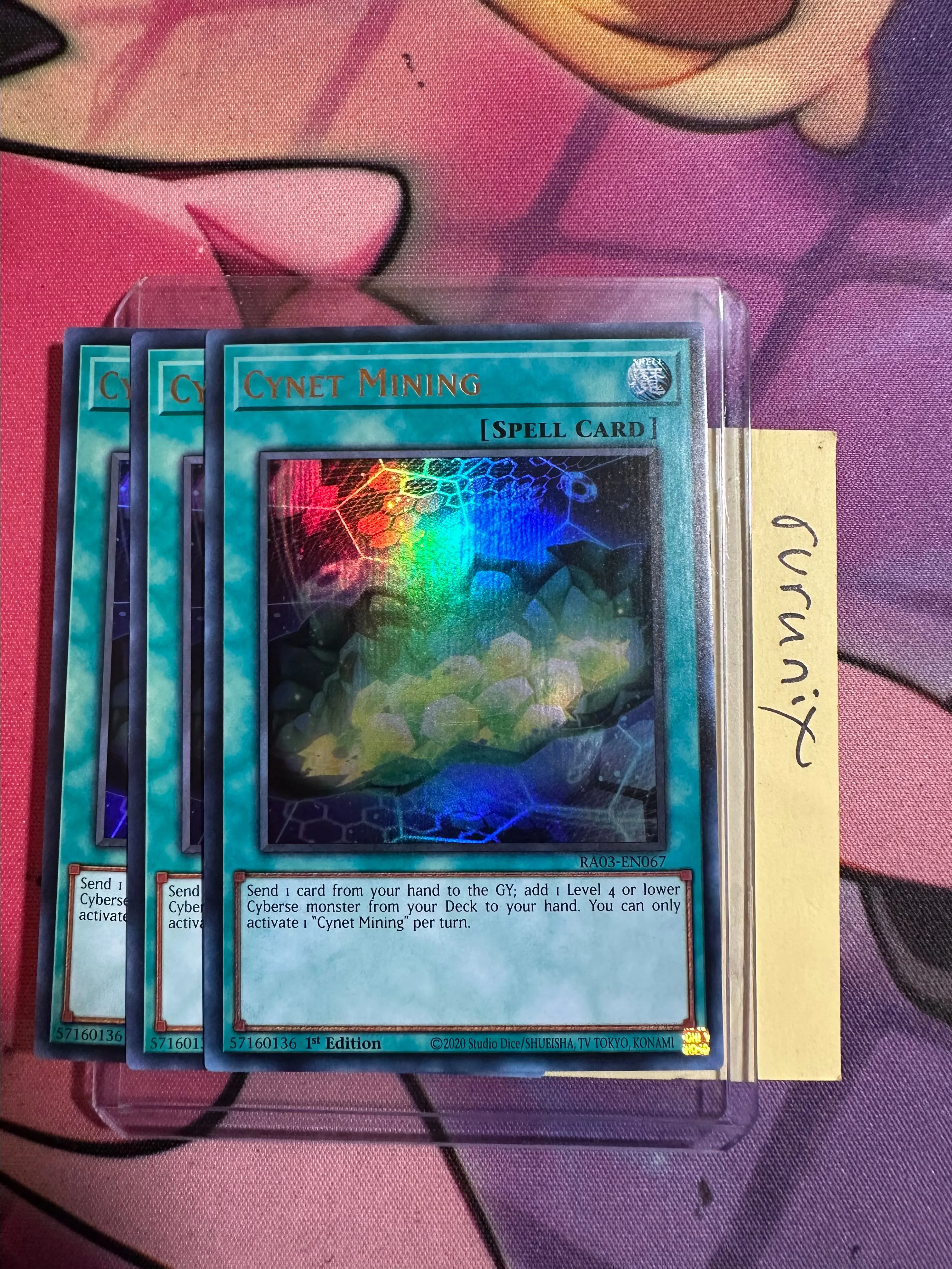 3x Yugioh Cynet Mining RA03-EN067 Ultra Rare - Quarter Century Bonanza   Whatnot: Shop, Sell, Connect