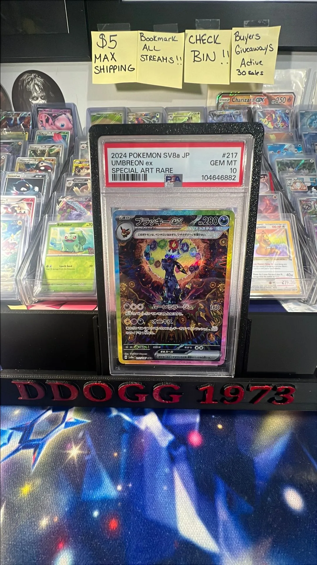 Product image for UMBREON GEM MINT 10 PSA SAR 217/187
