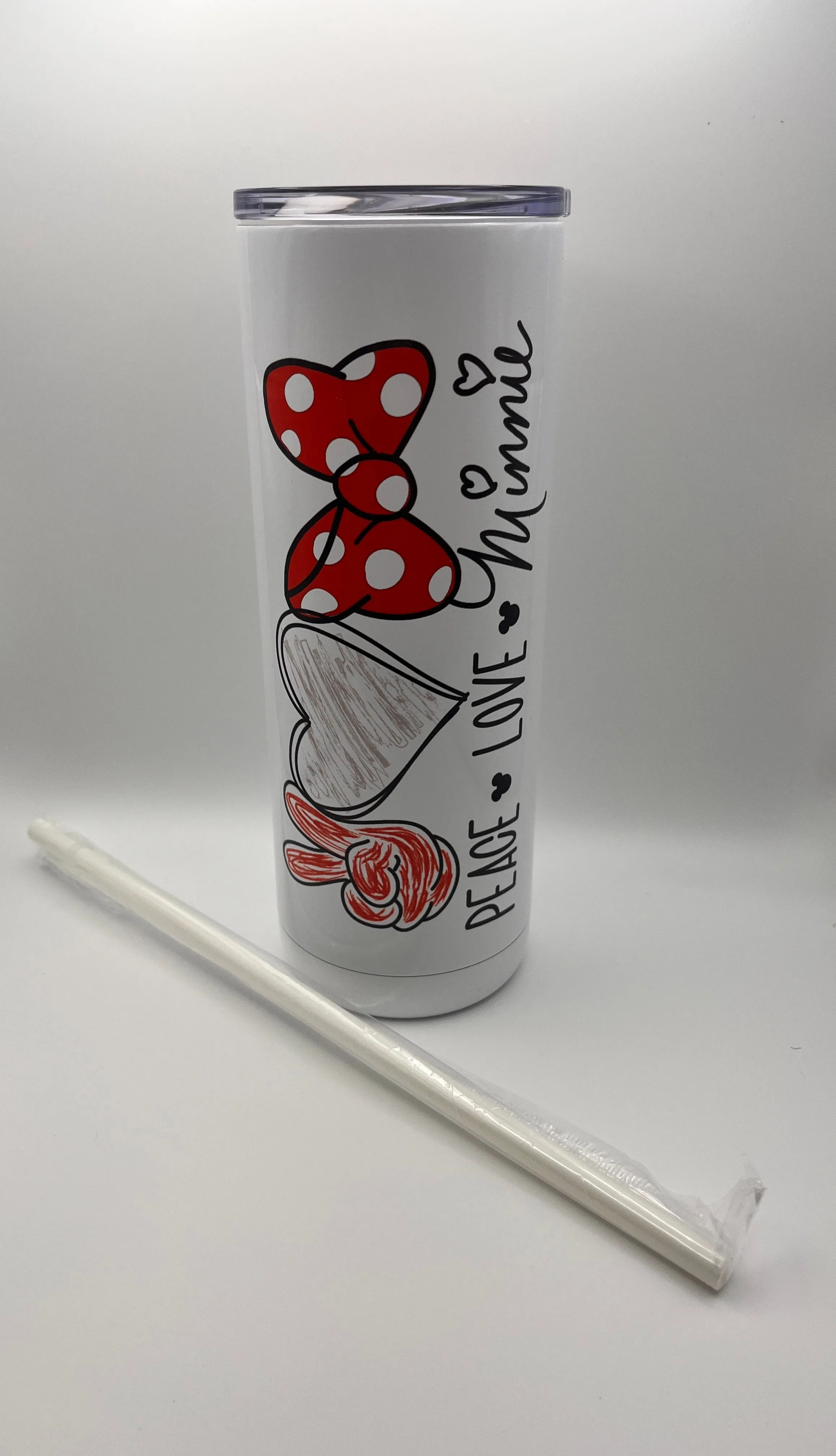 Product image for #7 Peace Love Minnie Maars 20oz Tumbler