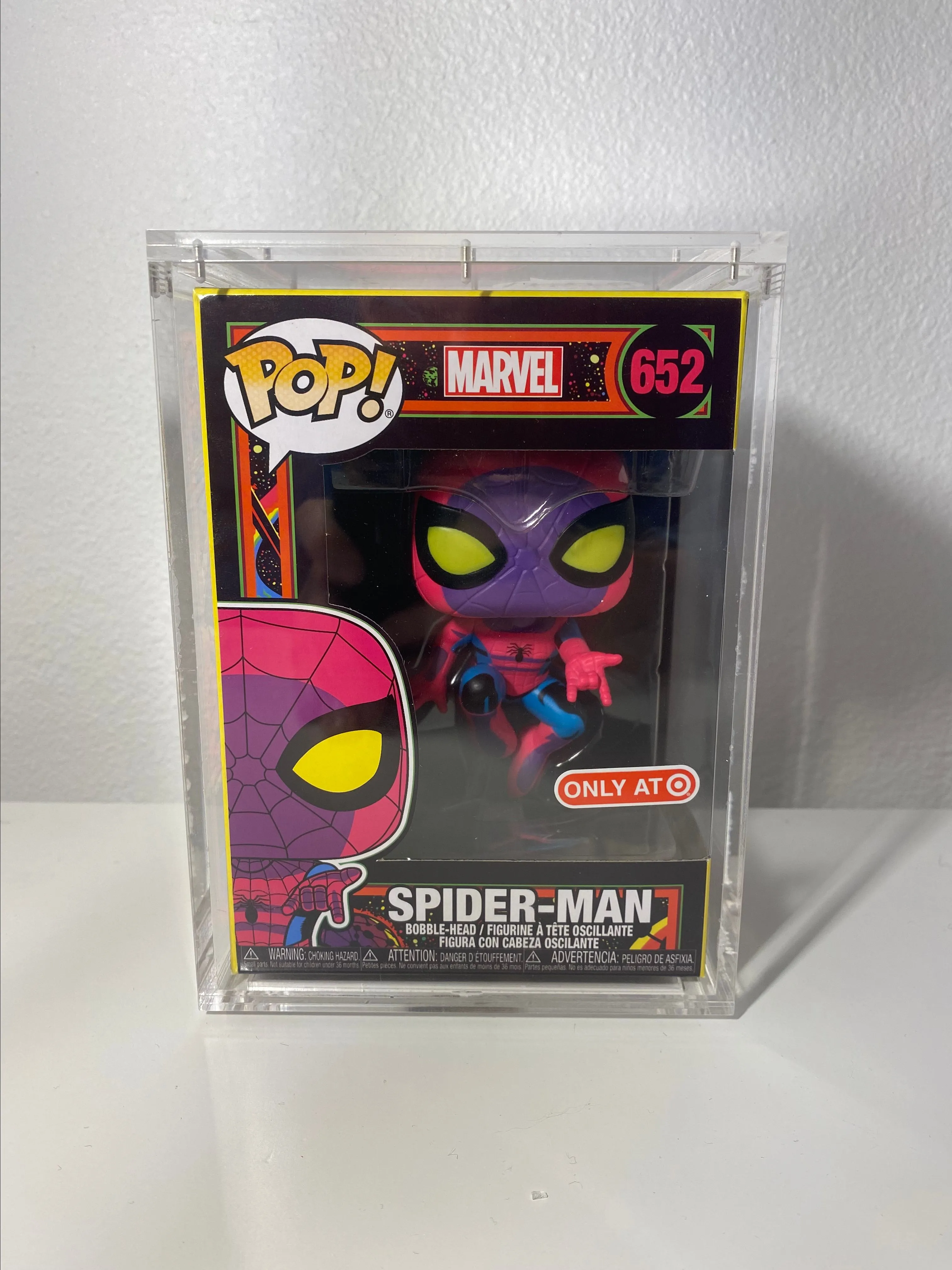 Product image for Spiderman Blacklight Funko Pop