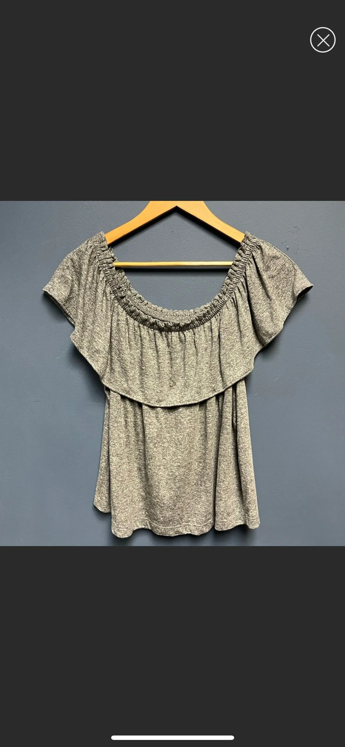 Product image for Current/Elliott Heather Grey “The Ruffle Top”