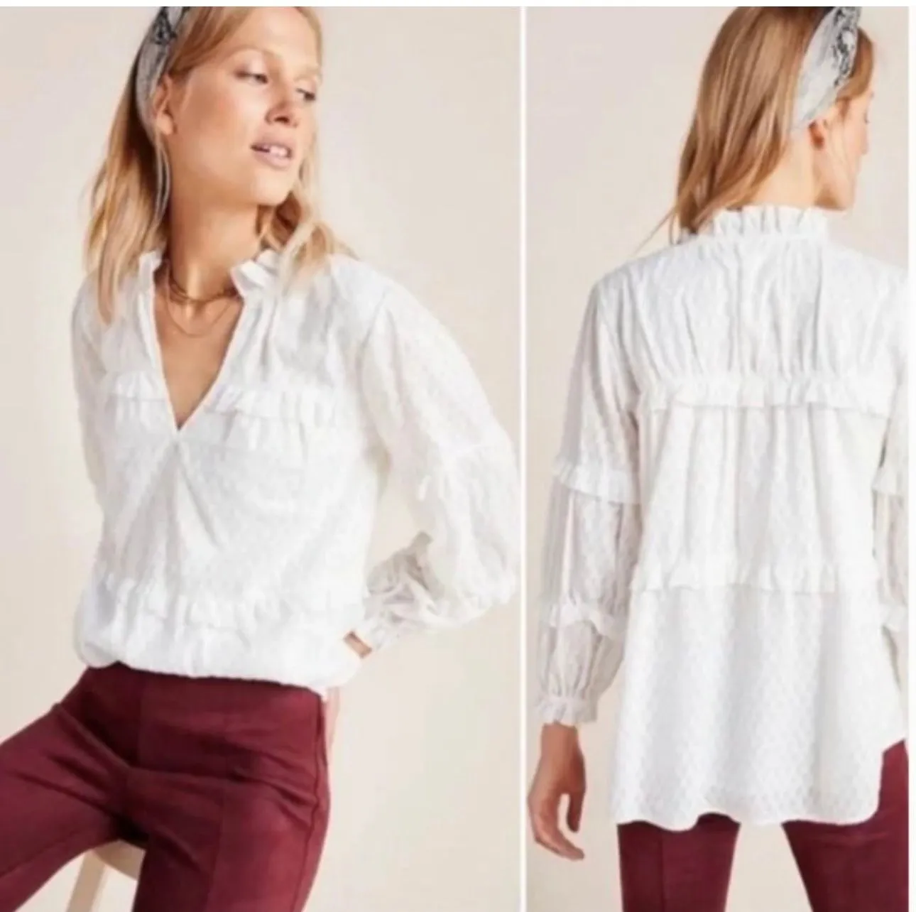 Product image for Anthropologie x Maeve Boho Pheasant top blouse