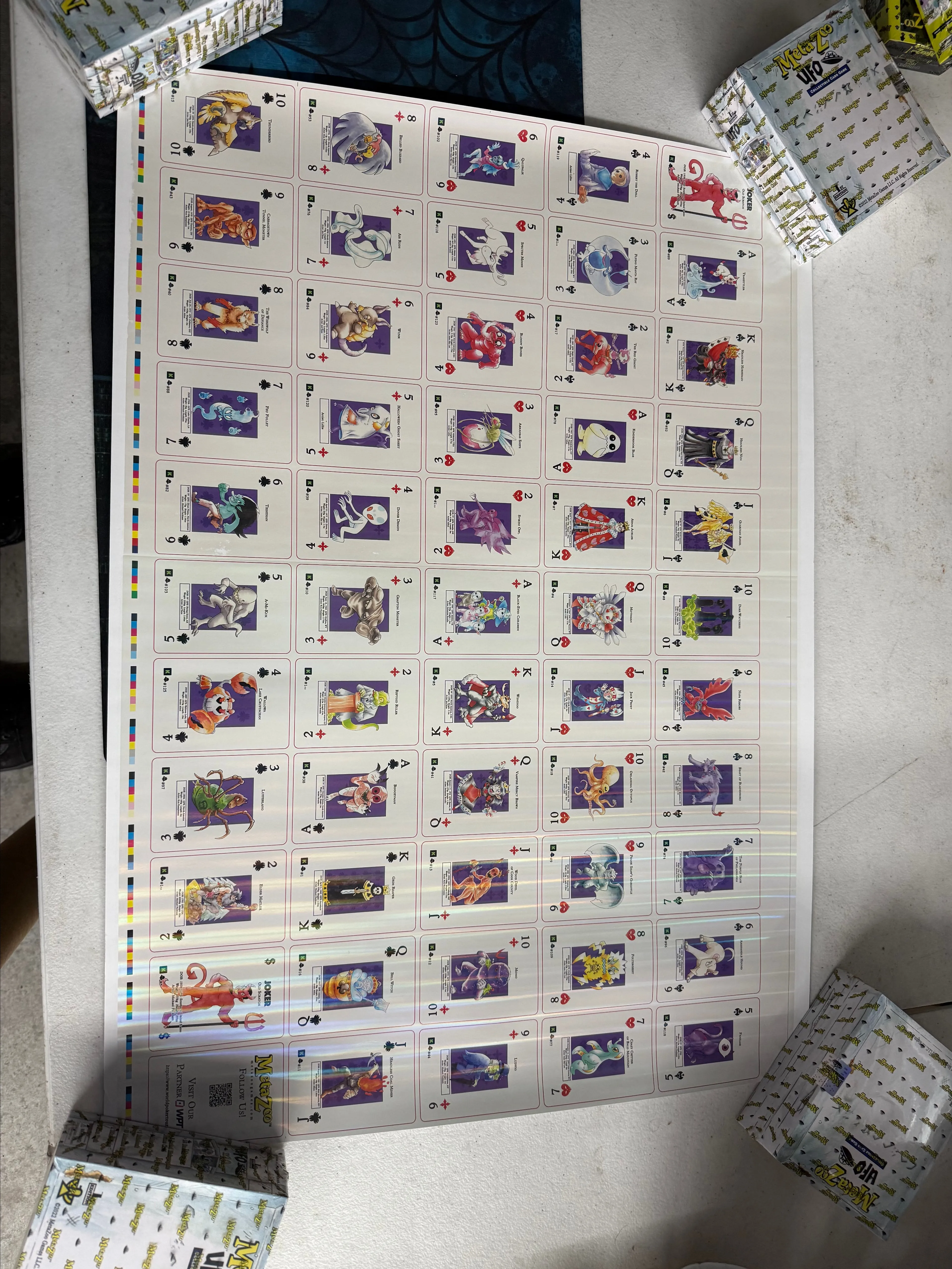Product image for Metazoo nightfall holo uncut sheet