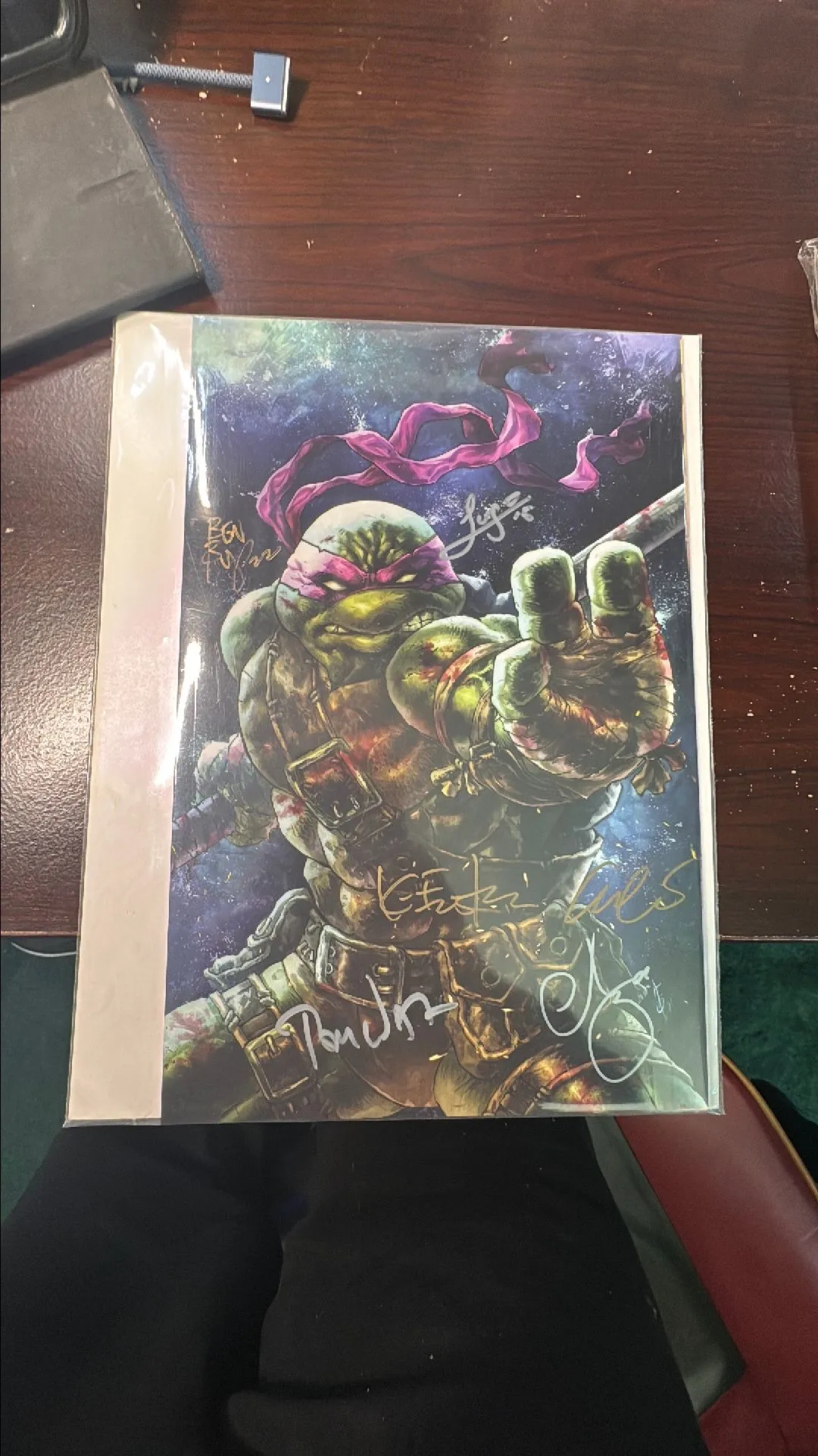 Product image for A AA signed  6 Times!!!  Teenage Mutant Ninja Turtles: The L ast Ronin #3 Alan Quah Virgin Six signa