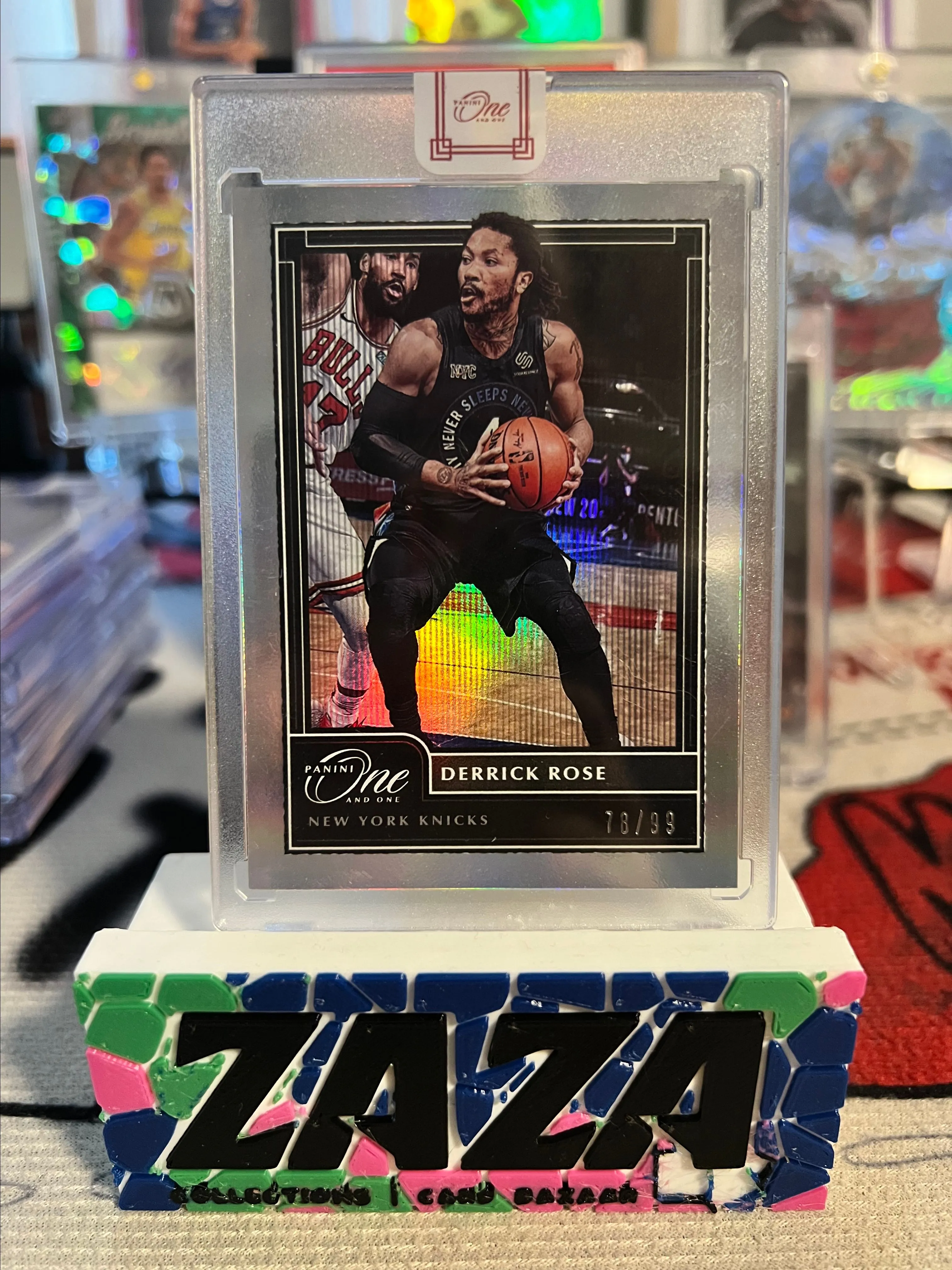 Product image for 2020 Panini One And One Derrick Rose 78/99 Sealed! Knicks Rare Uniform! Legend!