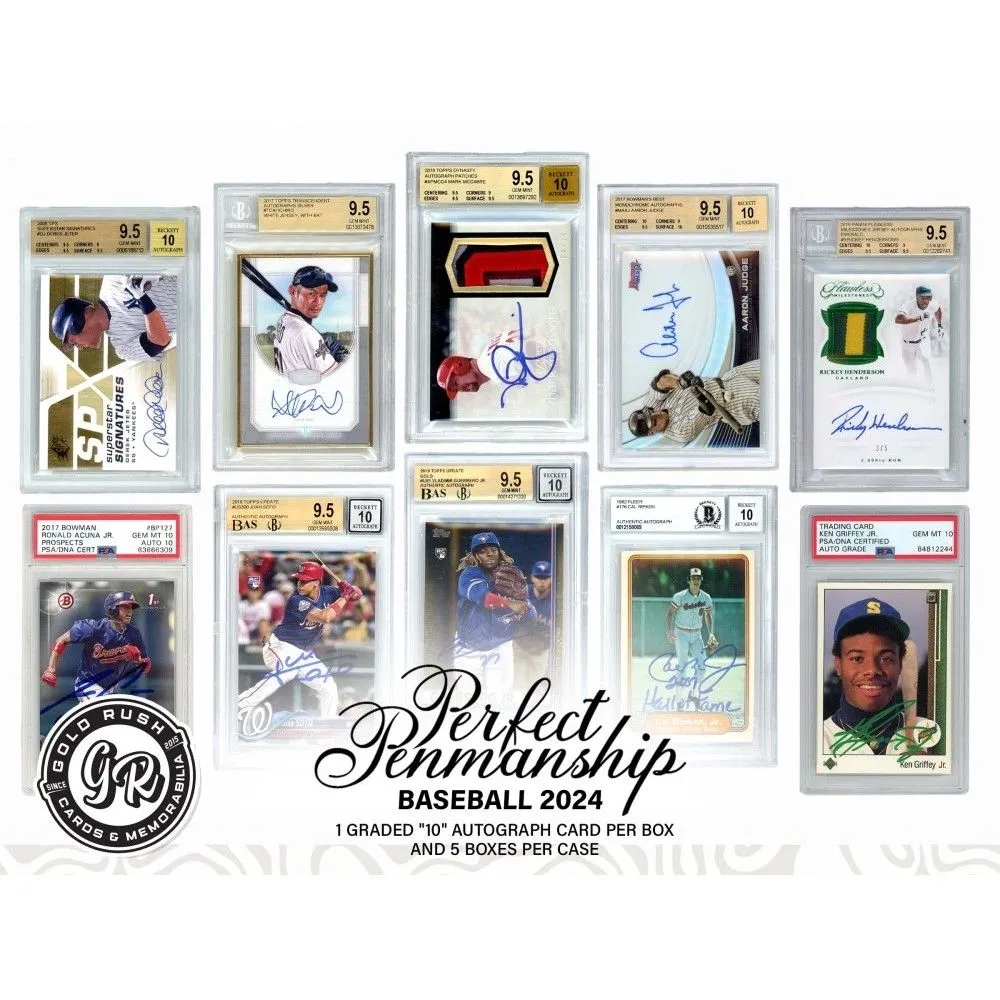 Product image for Gold Rush Perfect Penmanship Baseball (1 Gem Mint 10 Auto Per Box!)