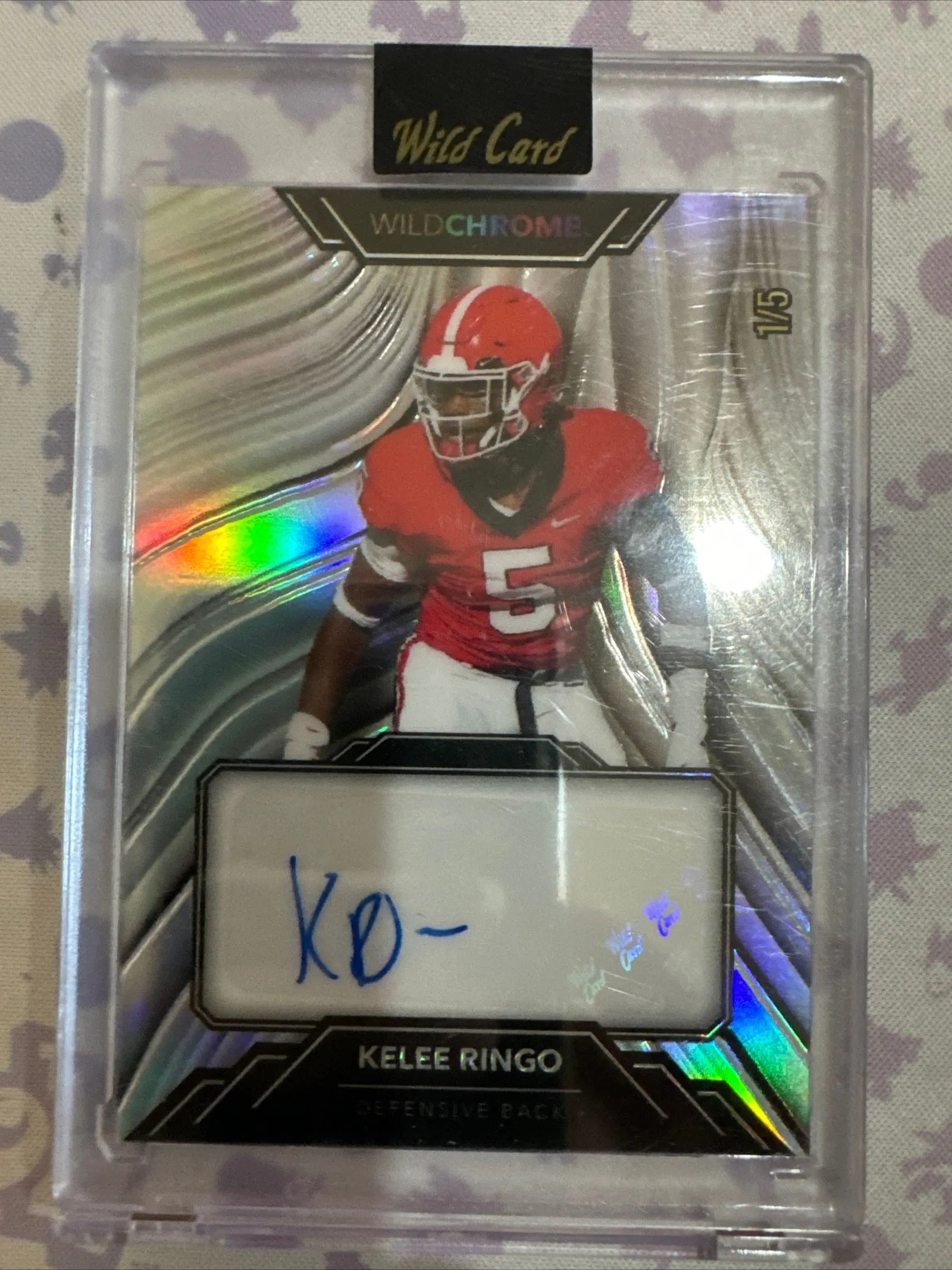 Product image for Kelee Ringo Rookie Auto Philadelphia Eagles 2023 Wild Card WildChrome 1/5