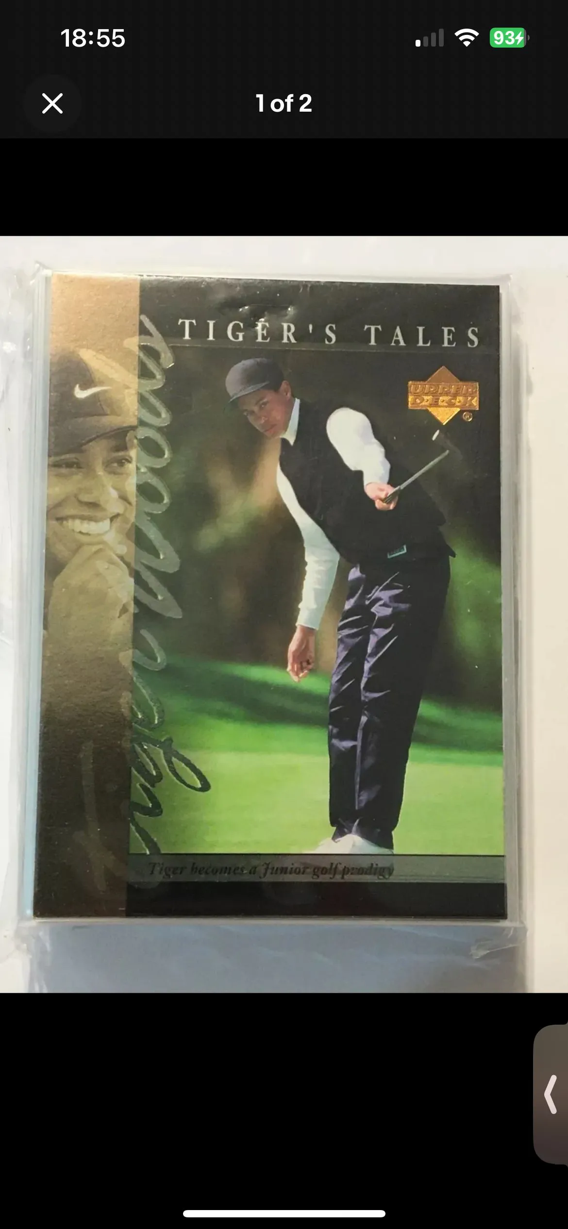 Product image for 2001 UPPER DECK TIGER WOODS ROOKIE CARD SET RC 30 CARD SET