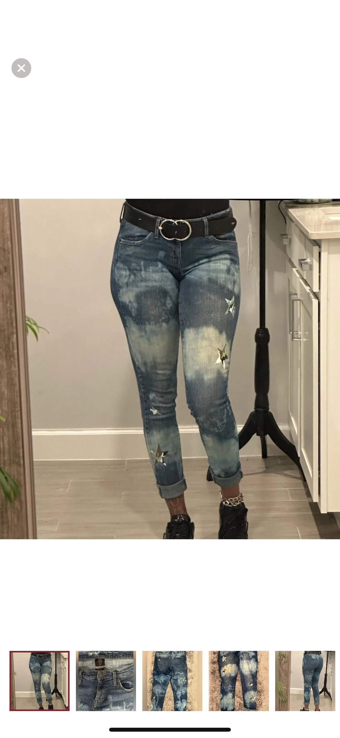 Product image for Custom bleached star jeans