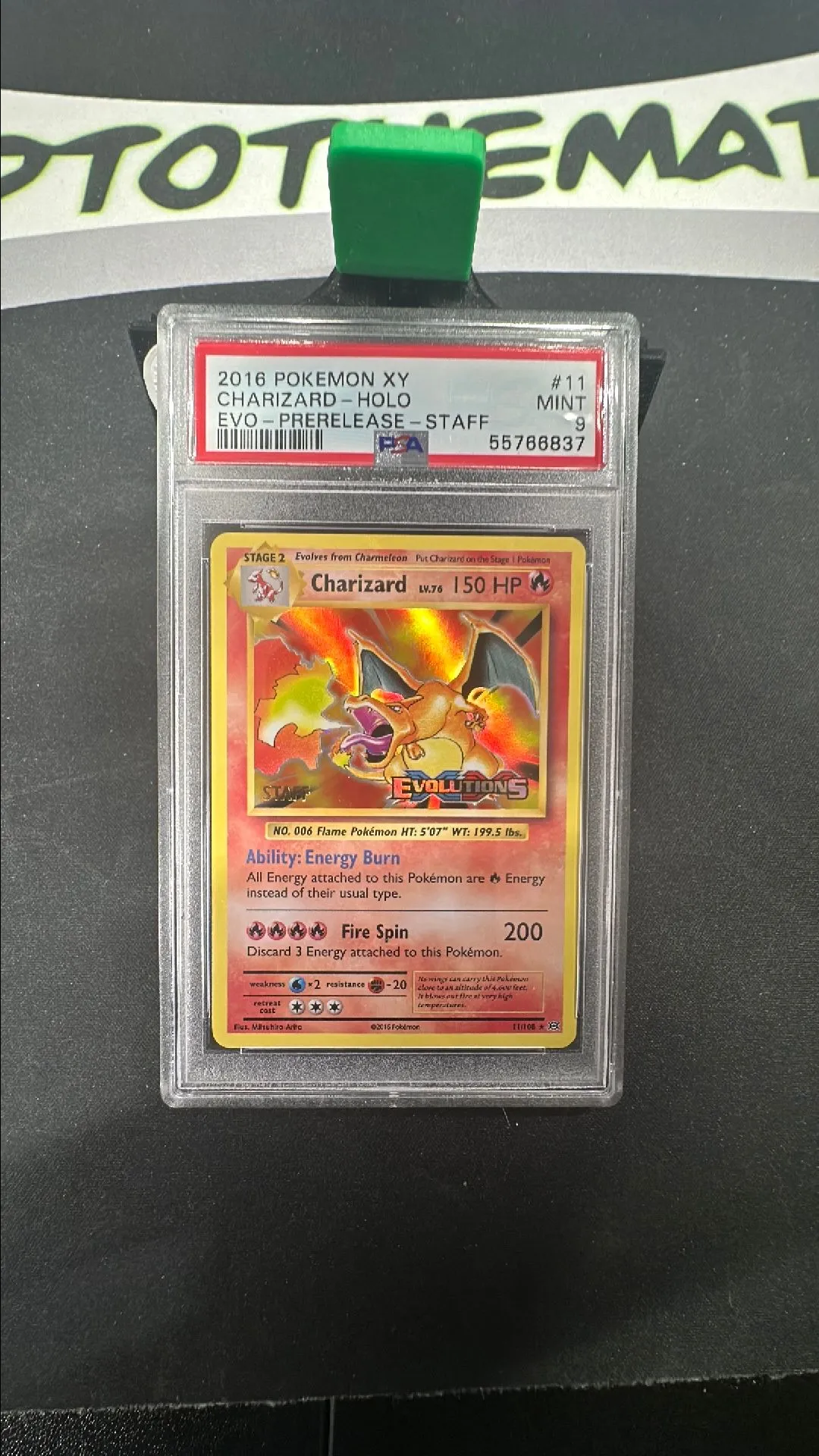 Product image for 2. 2016 Pokemon Xy Evolutions Charizard-Holo Evo-Prerelease-Staff PSA MINT 9