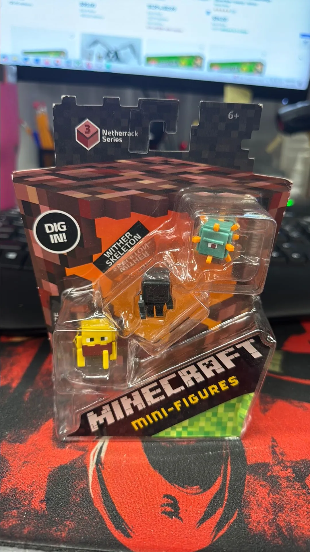 Product image for Minecraft Mini figures. Blaze , wither skeleton, guardian.