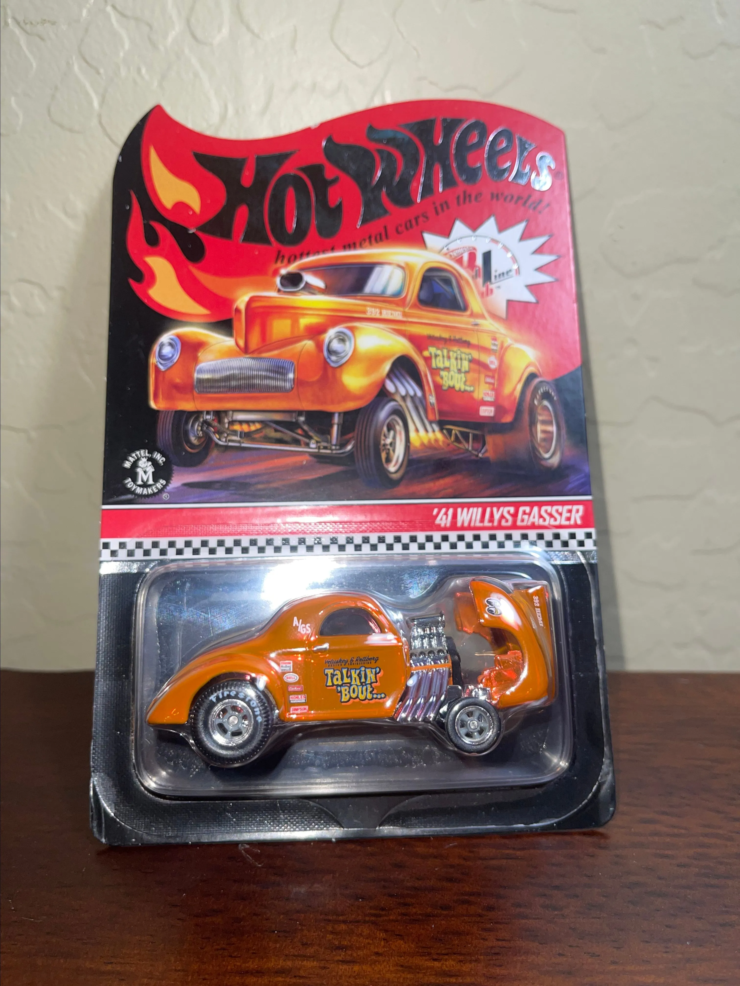 Product image for HOT WHEELS RLC ORANGE '41 WILLYS GASSER W PROTECTOR!🔥