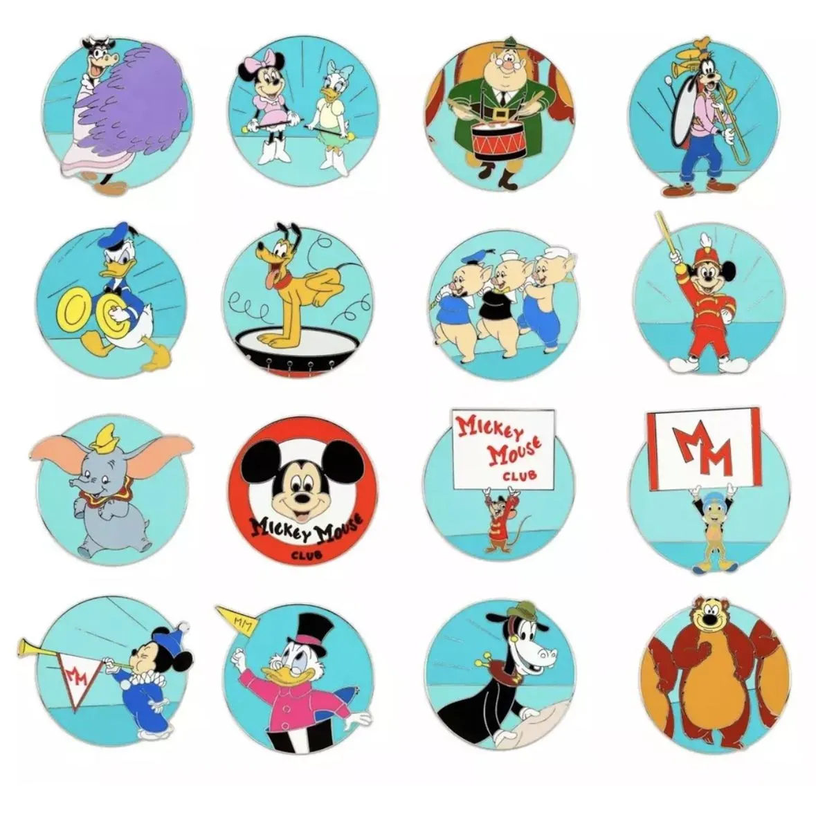 Product image for Disney Mystery Pins Mickey Mouse Club Complete Set Of 16 Scrooge McDuck