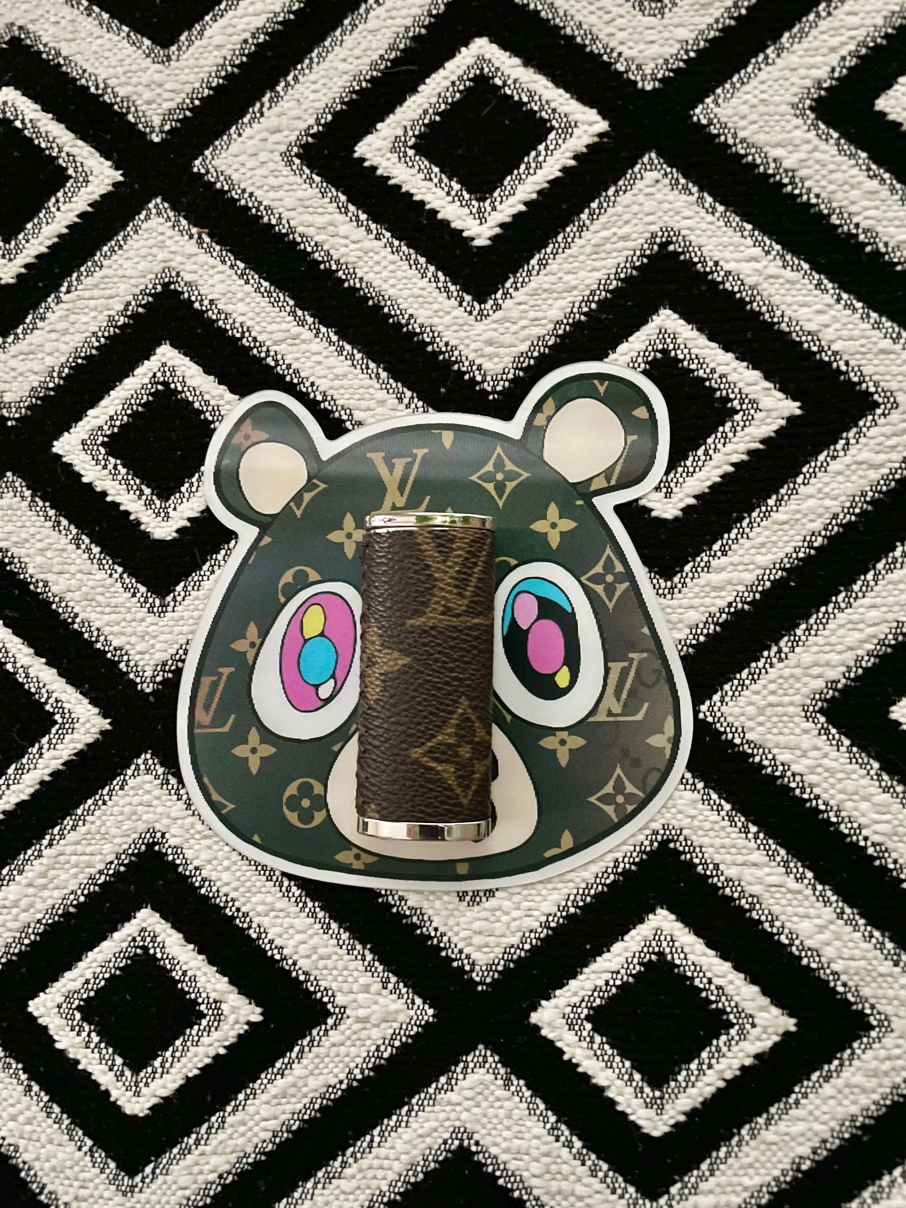 Product image for OWNYC Handmade Designer Lighter Case - Brown LV Silver Case