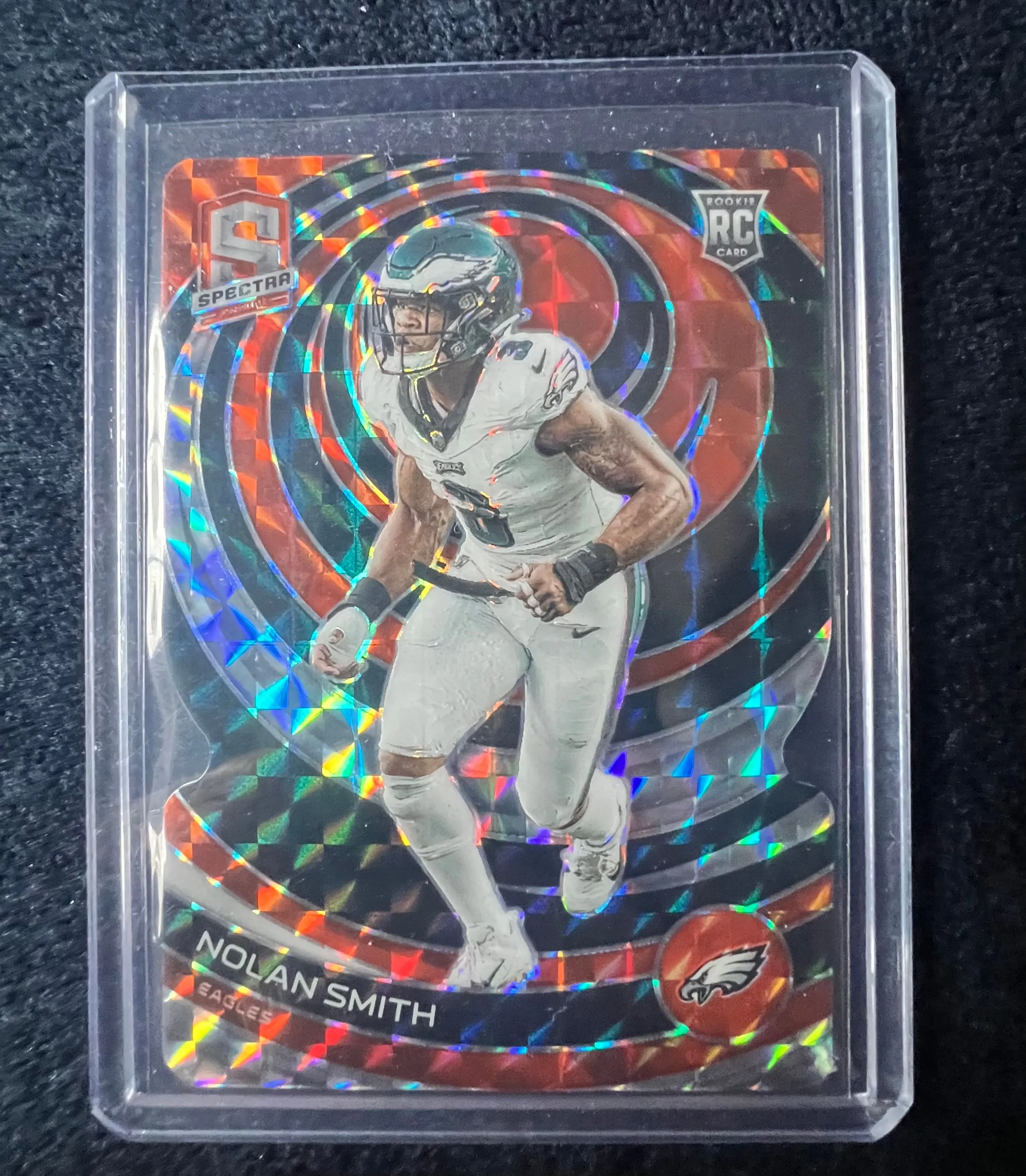 Product image for 2023 Panini Spectra Neon Orange Die Cut Rookie Nolan Smith 2/15 #135