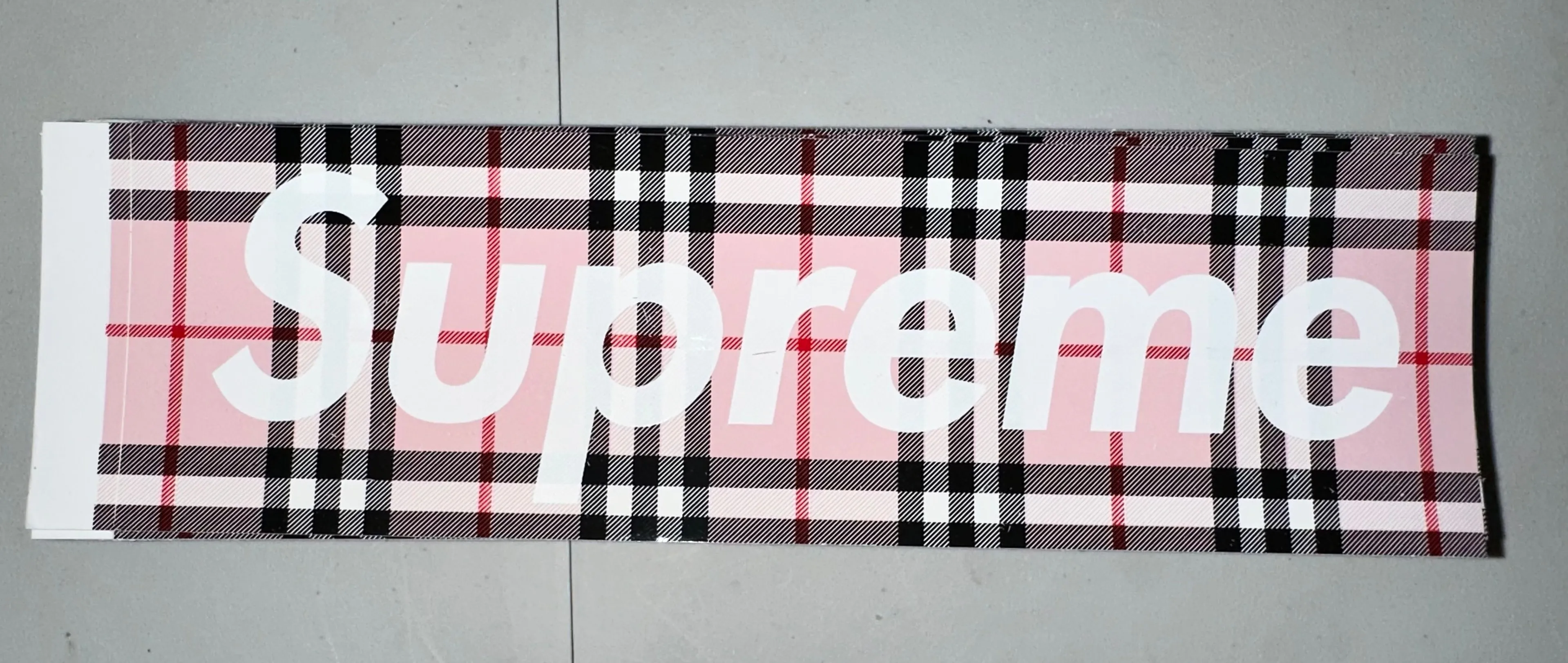 Product image for Pink Burberry Supreme sticker