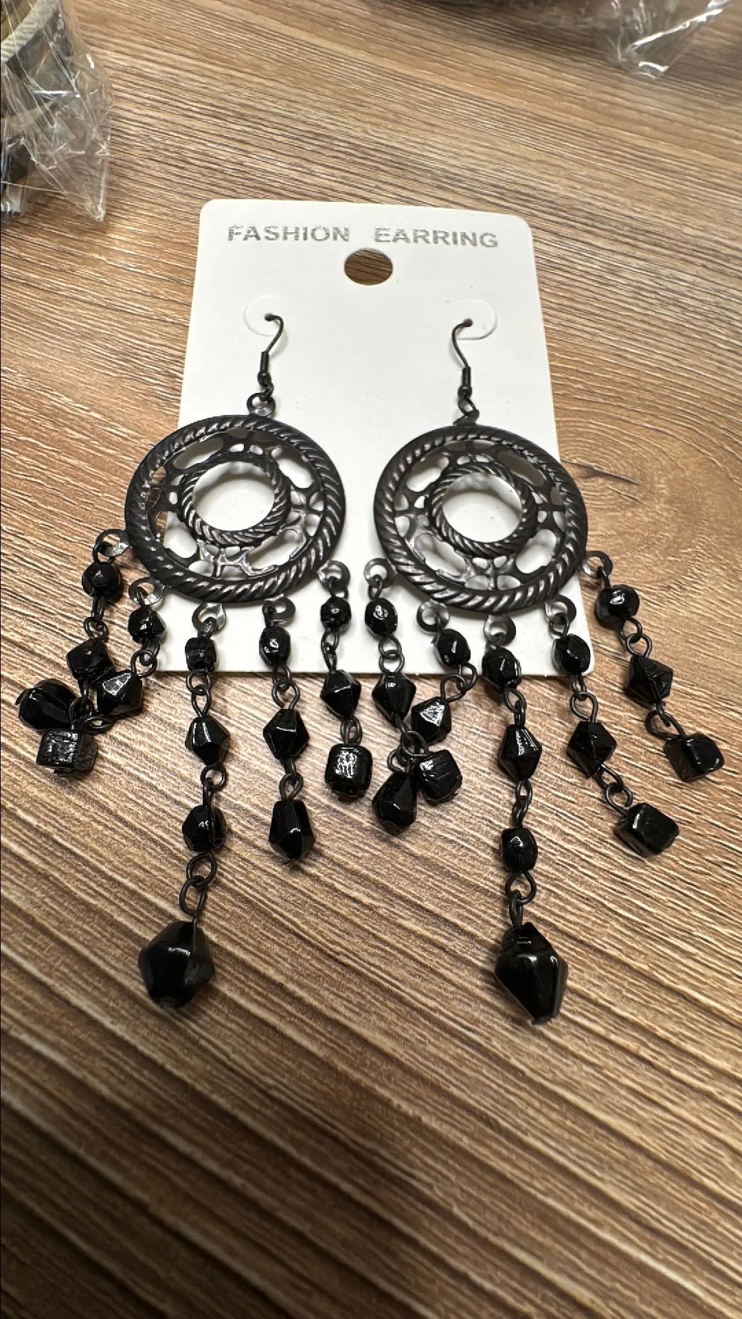 Product image for New black metal earrings