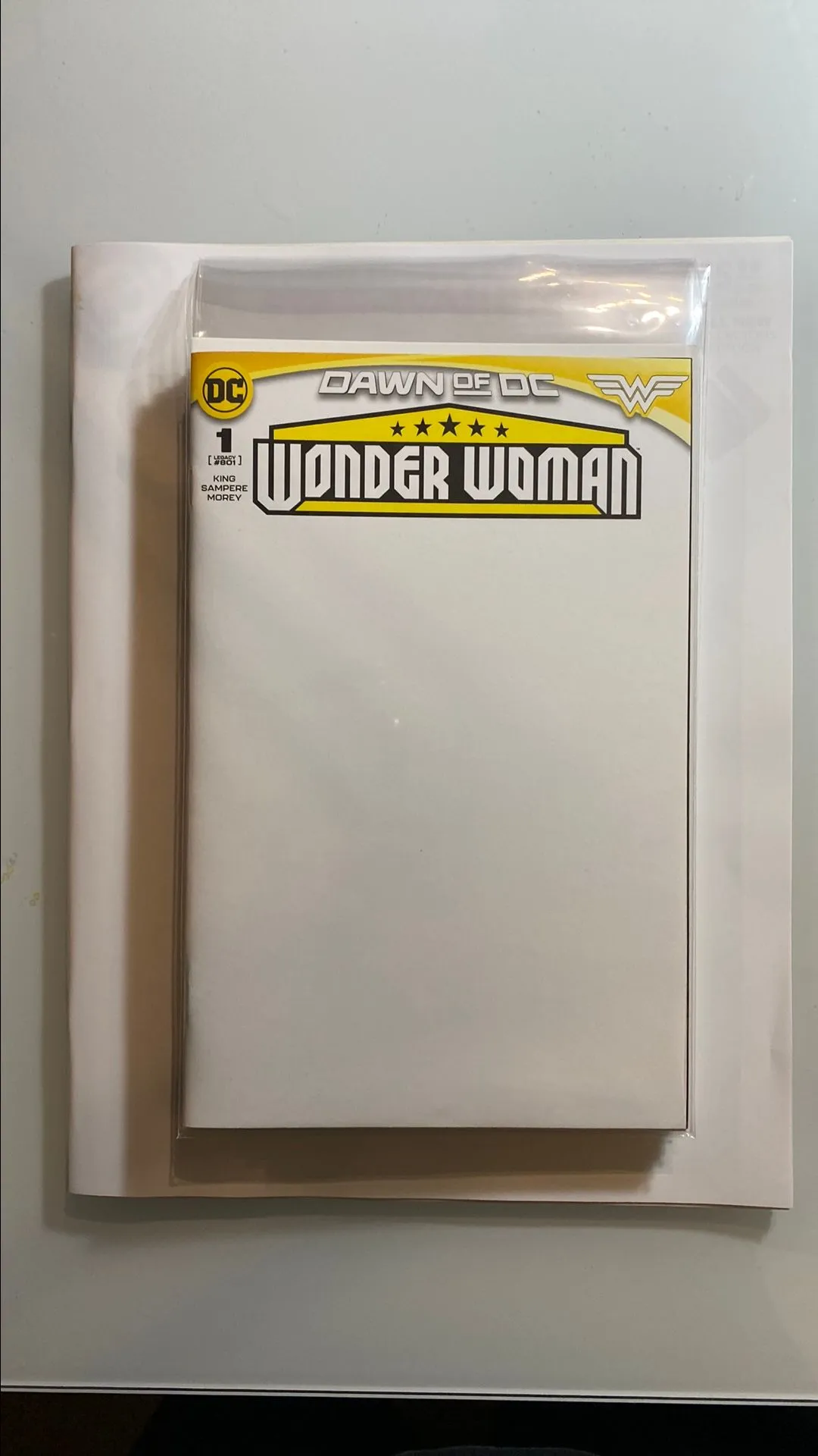 Product image for Blank Comic ORIGINAL B&W commission Sketch front of  Wonder Woman Comic