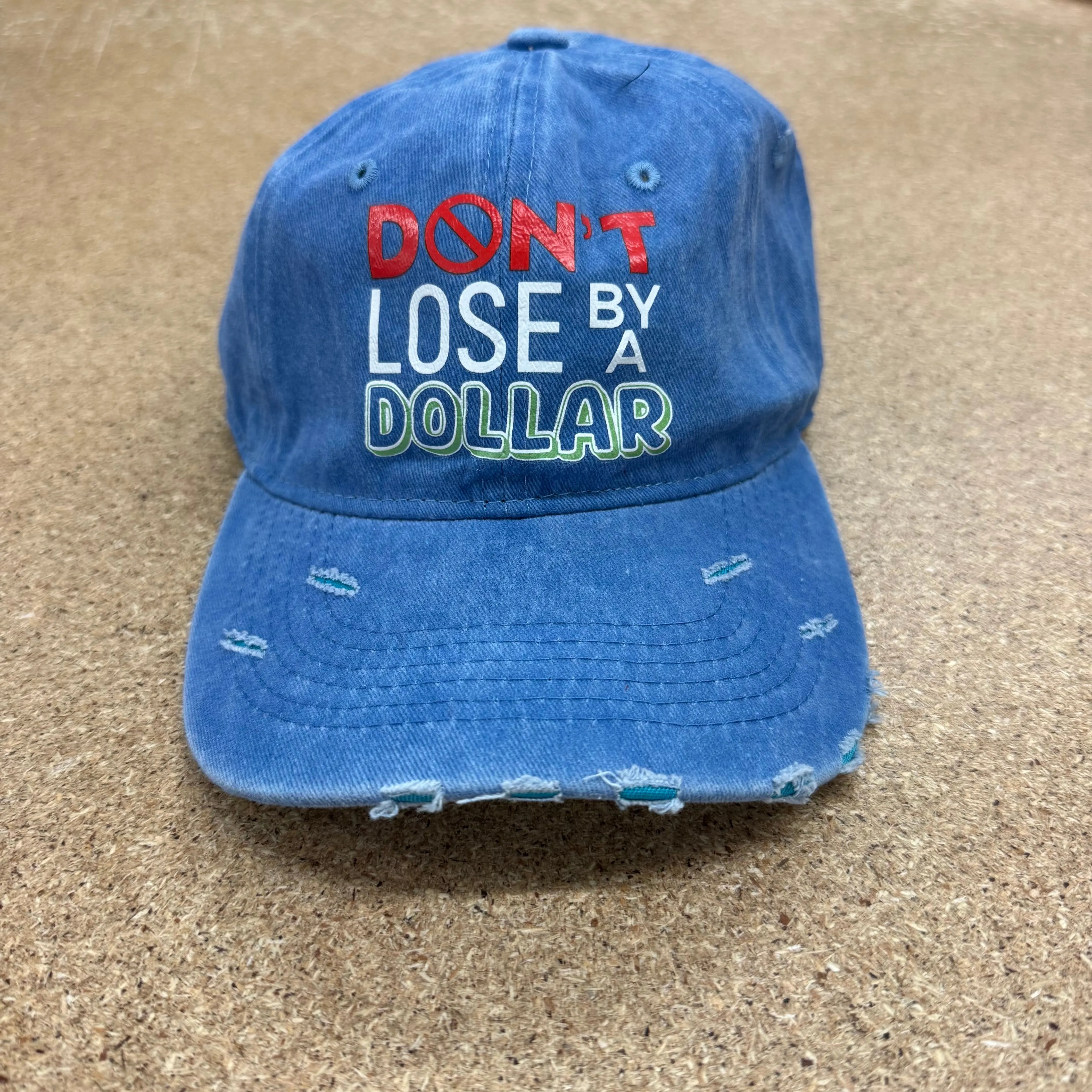Product image for Lighter Blue 'Don't Loose By A Dollar' Baseball Cap