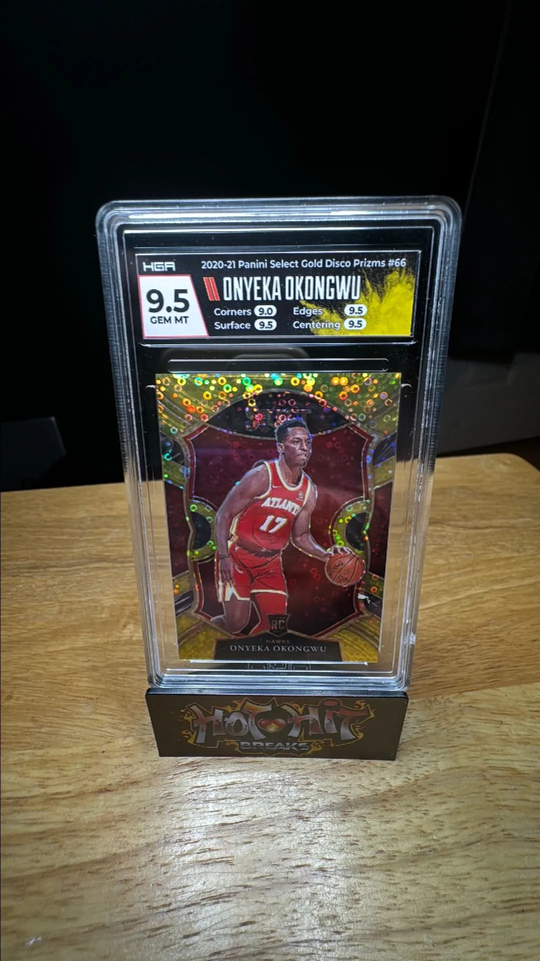 Product image for 2020-21 Panini Select Onyeka Okongwu Gold Disco 10/10 HGA 9.5